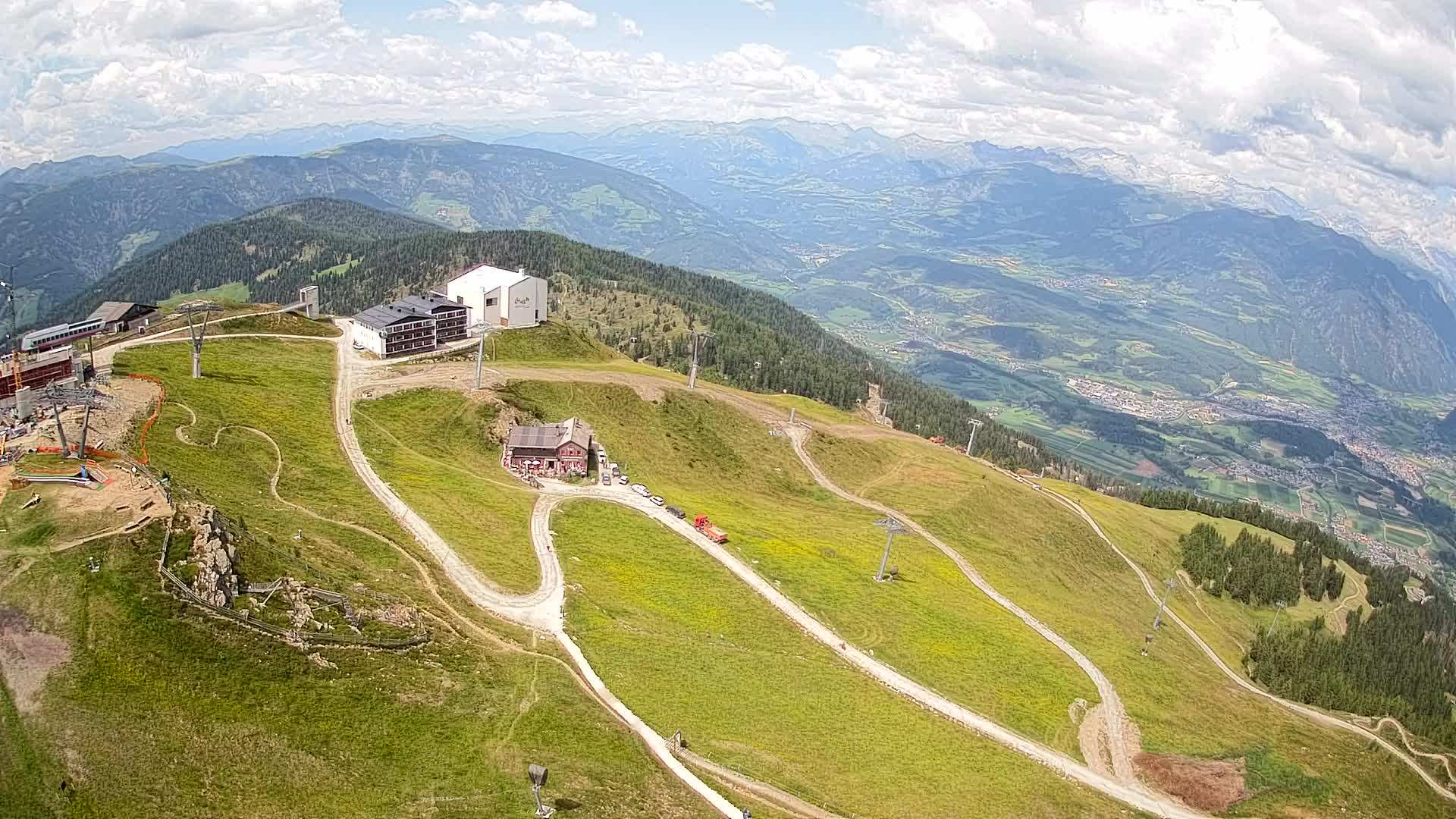 Station de ski Kronplatz sommet | vue sur Brunico