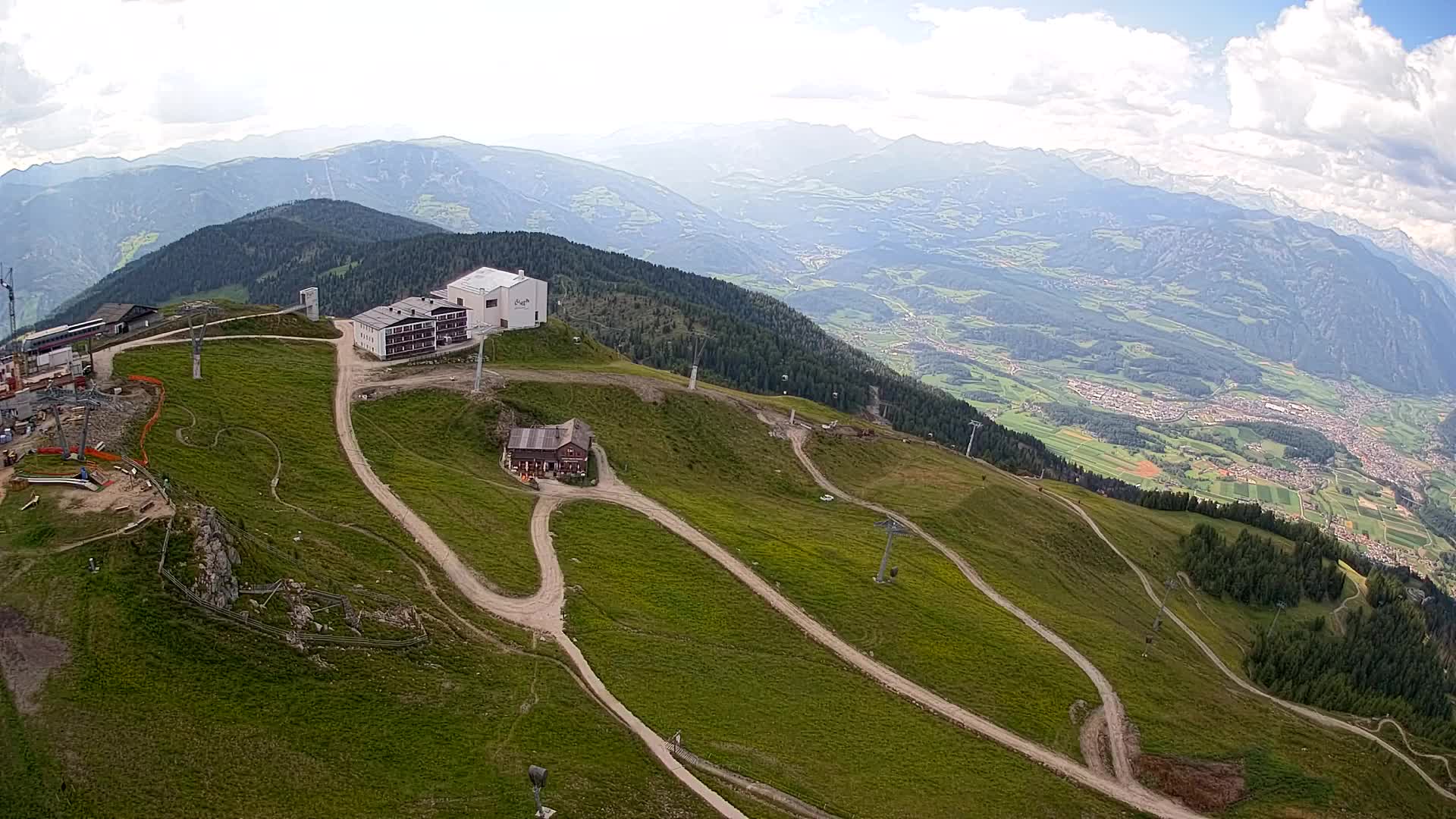 Skigebiet Kronplatz Gipfel | Blick auf Bruneck
