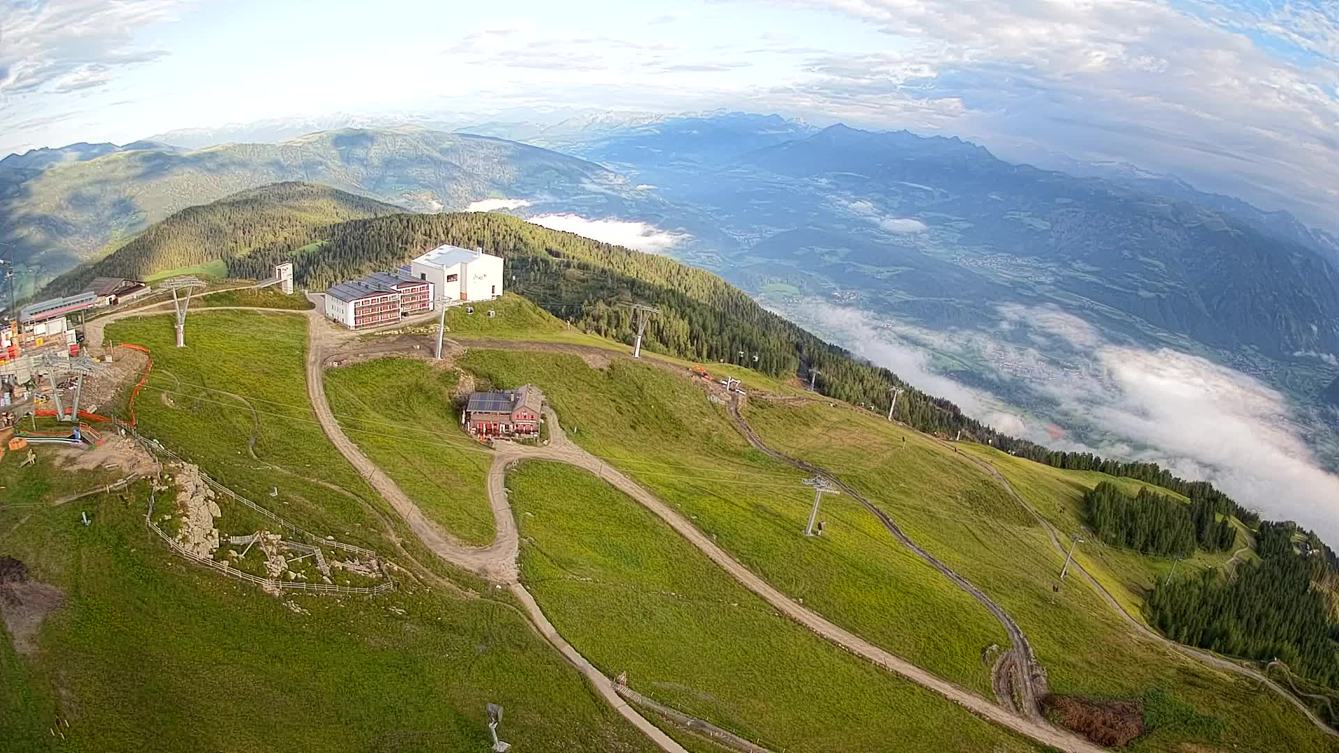 Kronplatz peak Ski resort | view to Bruneck