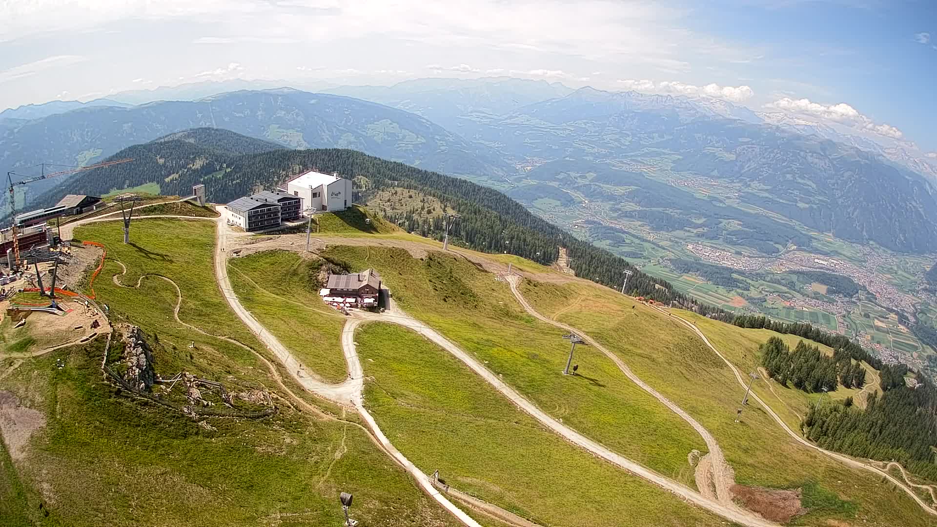 Station de ski Kronplatz sommet | vue sur Brunico