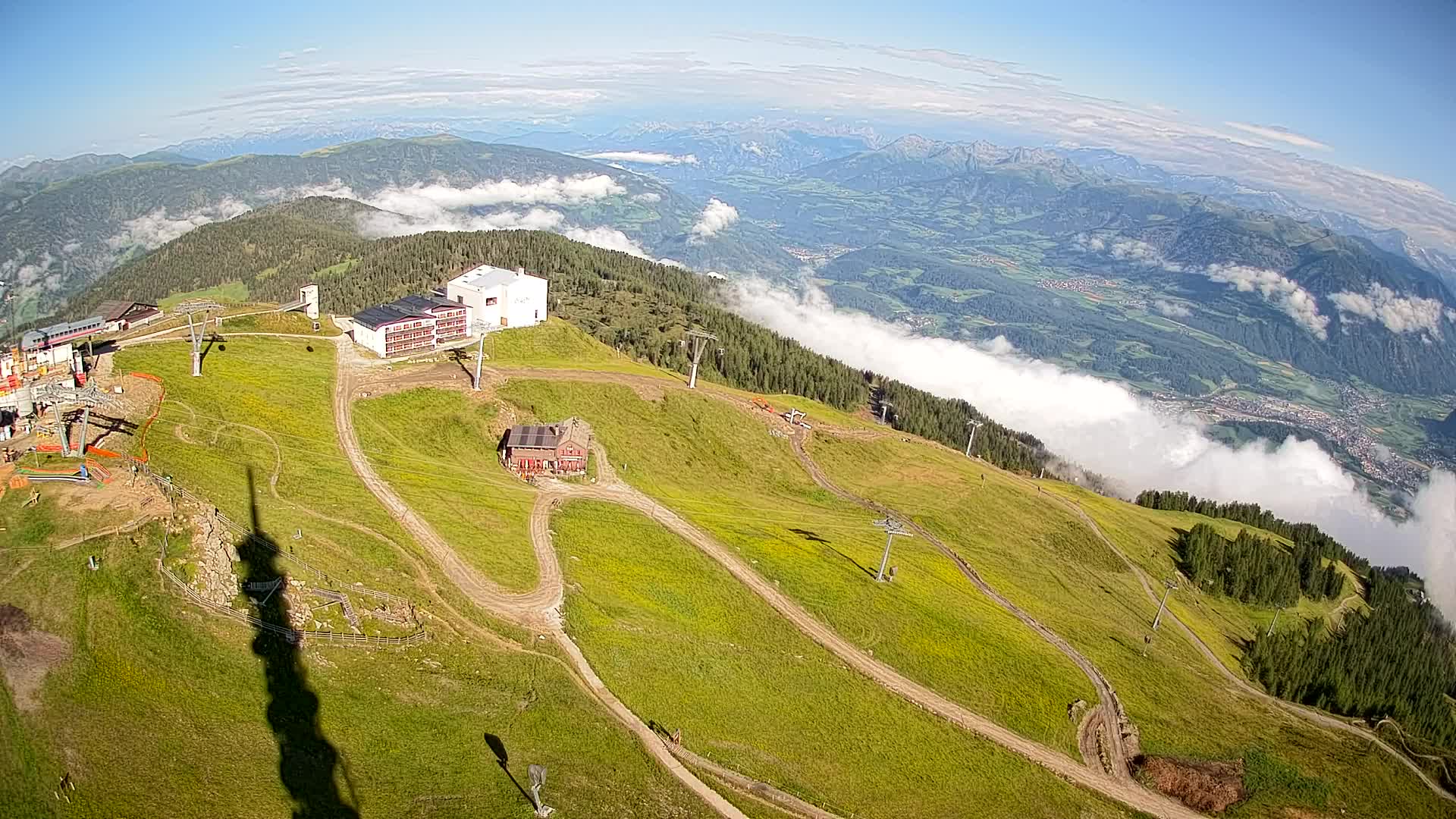 Skigebiet Kronplatz Gipfel | Blick auf Bruneck