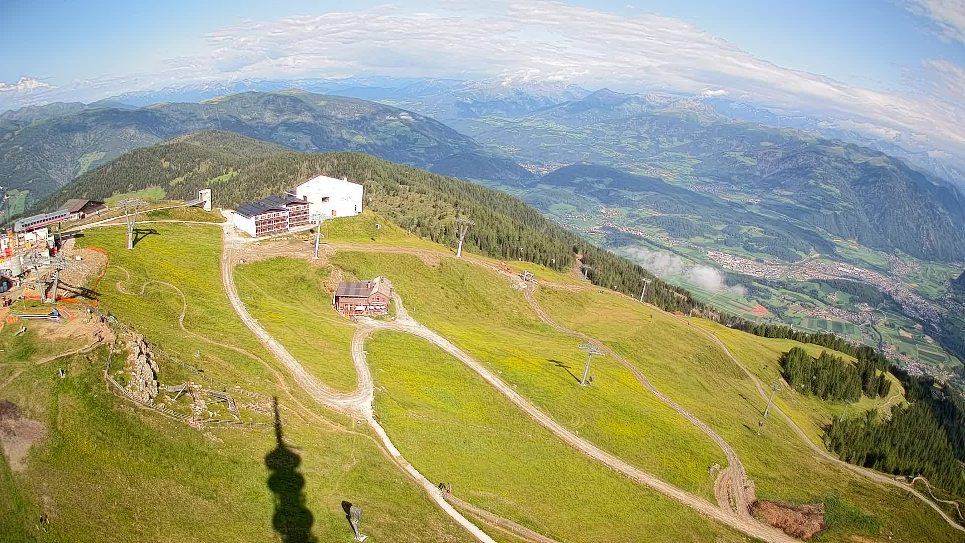 Skigebiet Kronplatz Gipfel | Blick auf Bruneck