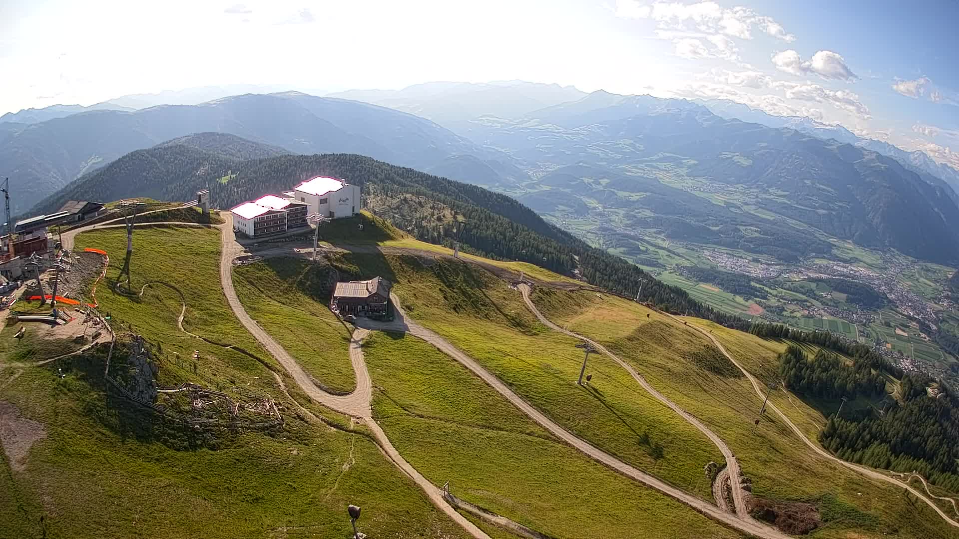 Station de ski Kronplatz sommet | vue sur Brunico