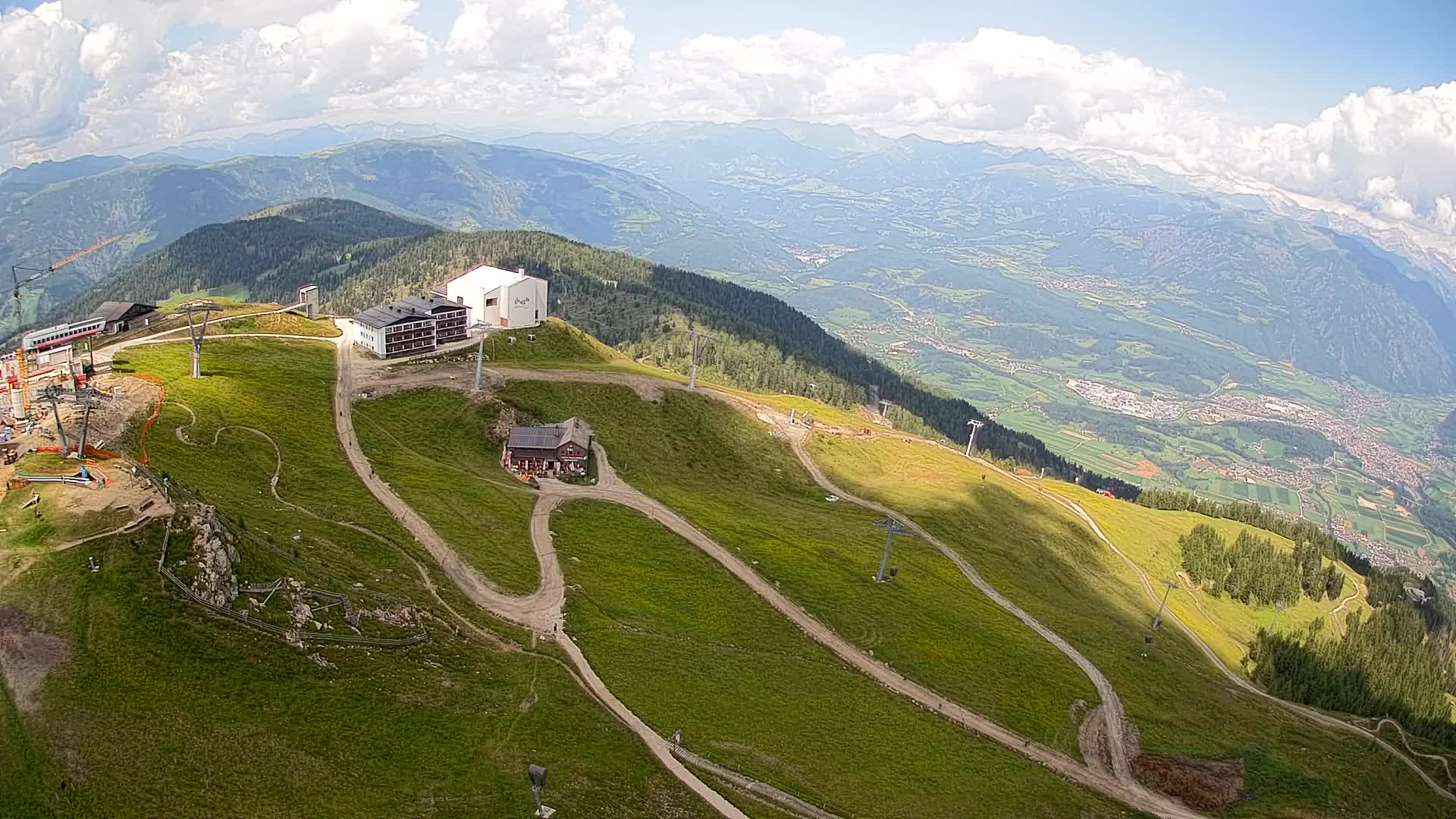Station de ski Kronplatz sommet | vue sur Brunico