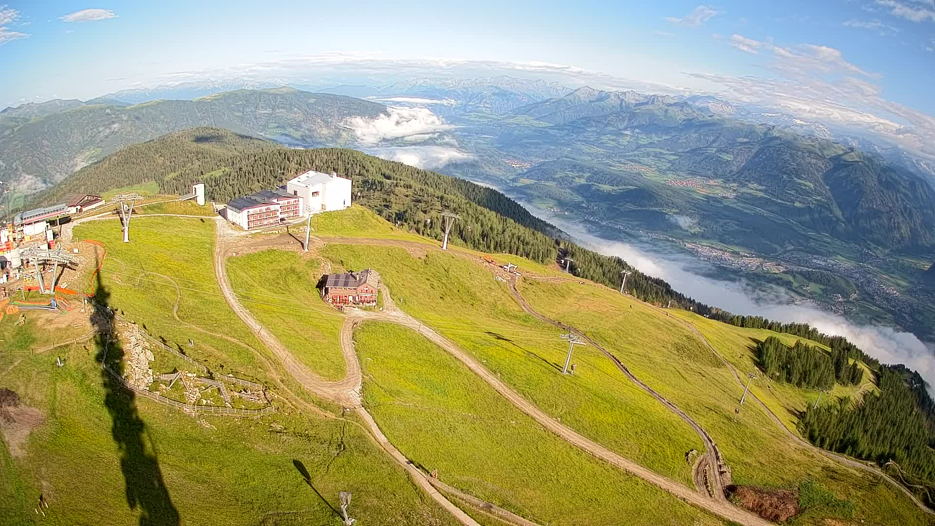 Kronplatz peak Ski resort | view to Bruneck
