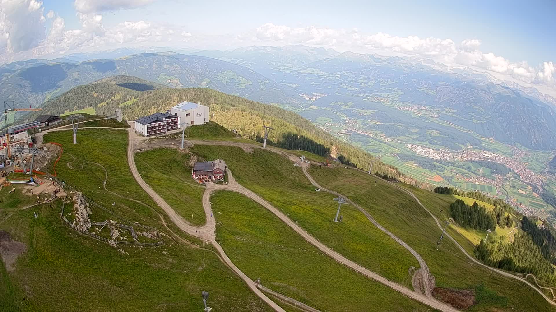 Station de ski Kronplatz sommet | vue sur Brunico