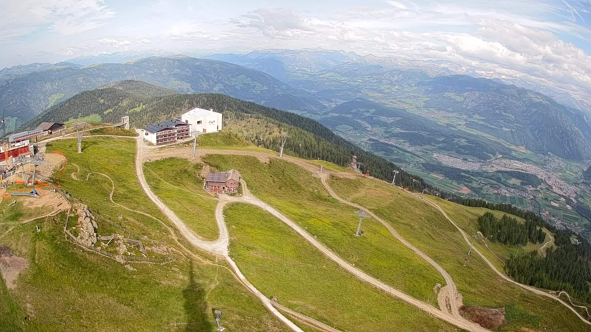 Station de ski Kronplatz sommet | vue sur Brunico