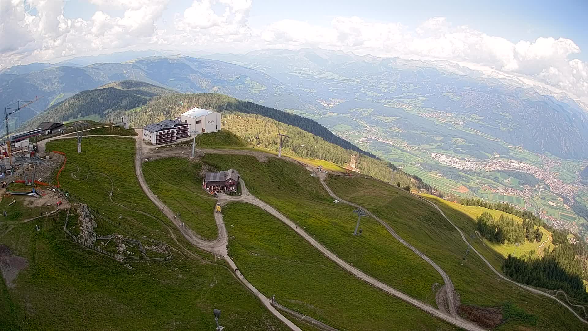 Skigebiet Kronplatz Gipfel | Blick auf Bruneck