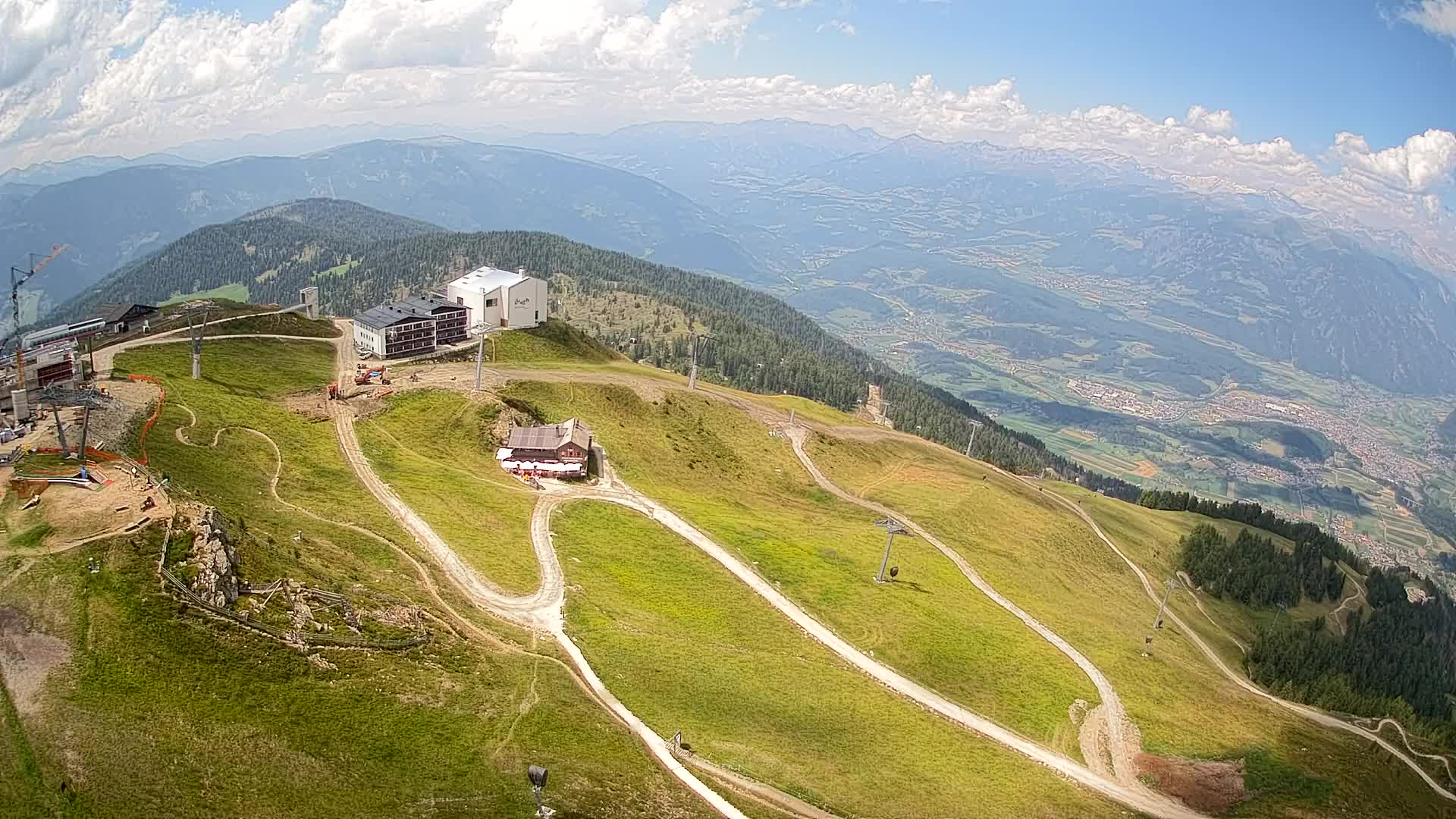 Skigebiet Kronplatz Gipfel | Blick auf Bruneck