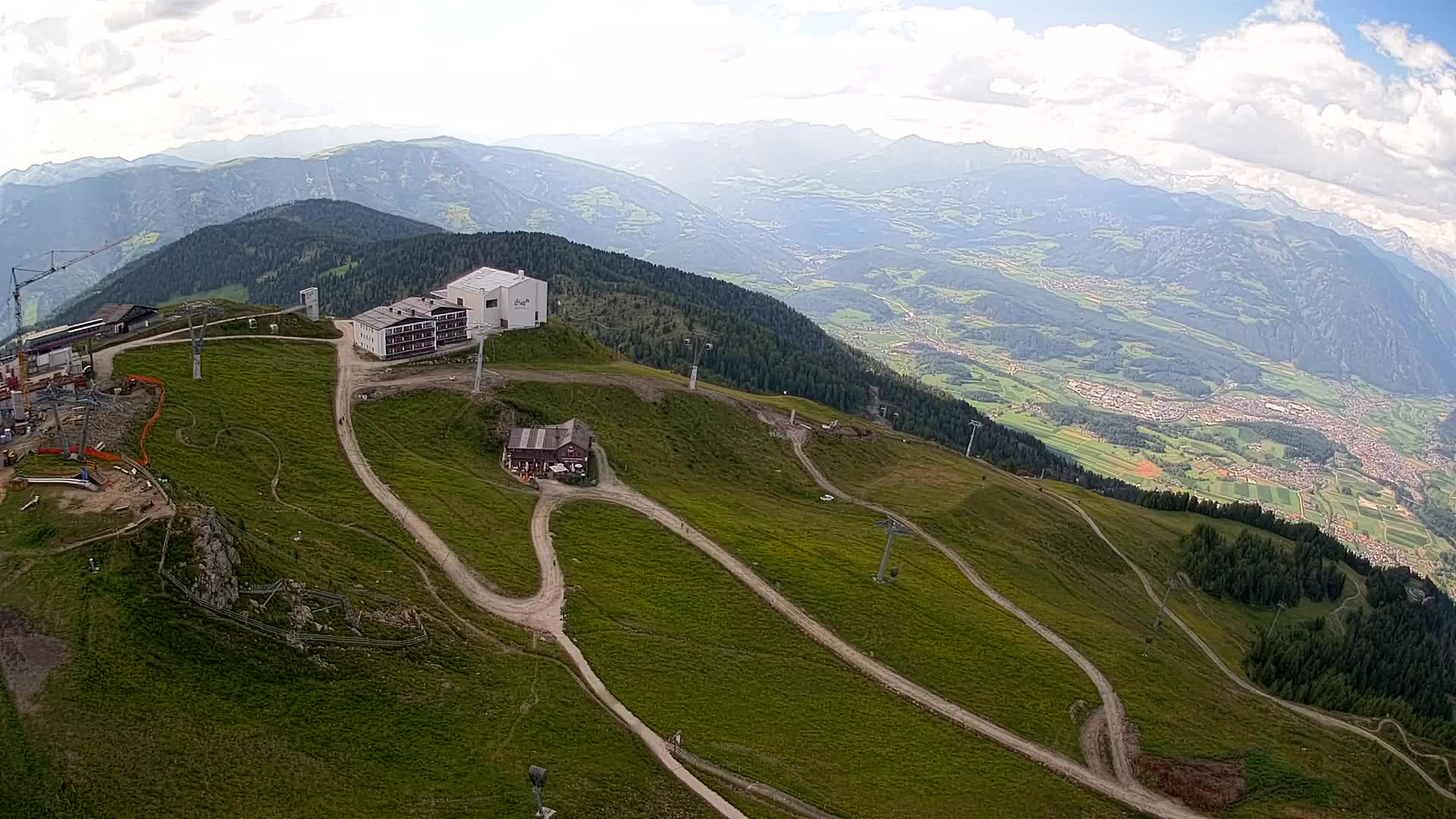 Station de ski Kronplatz sommet | vue sur Brunico