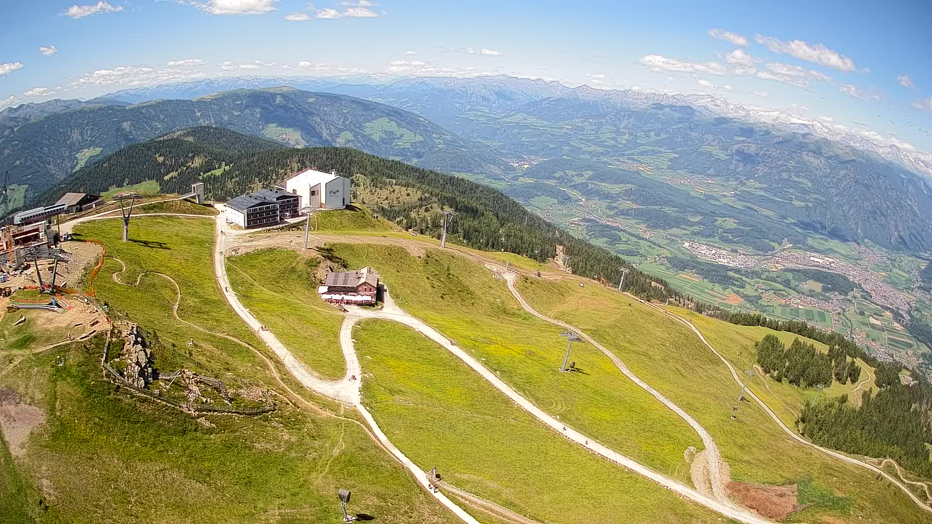 Skigebiet Kronplatz Gipfel | Blick auf Bruneck