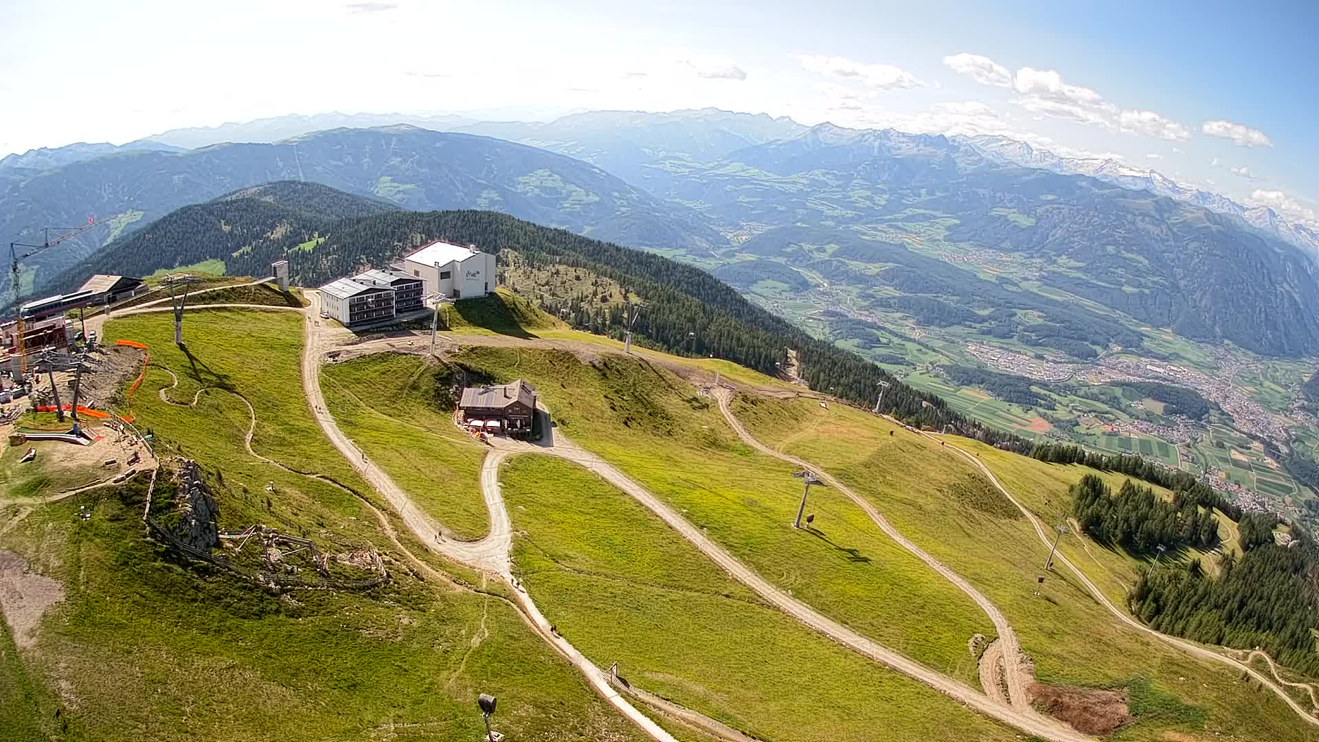 Skigebiet Kronplatz Gipfel | Blick auf Bruneck