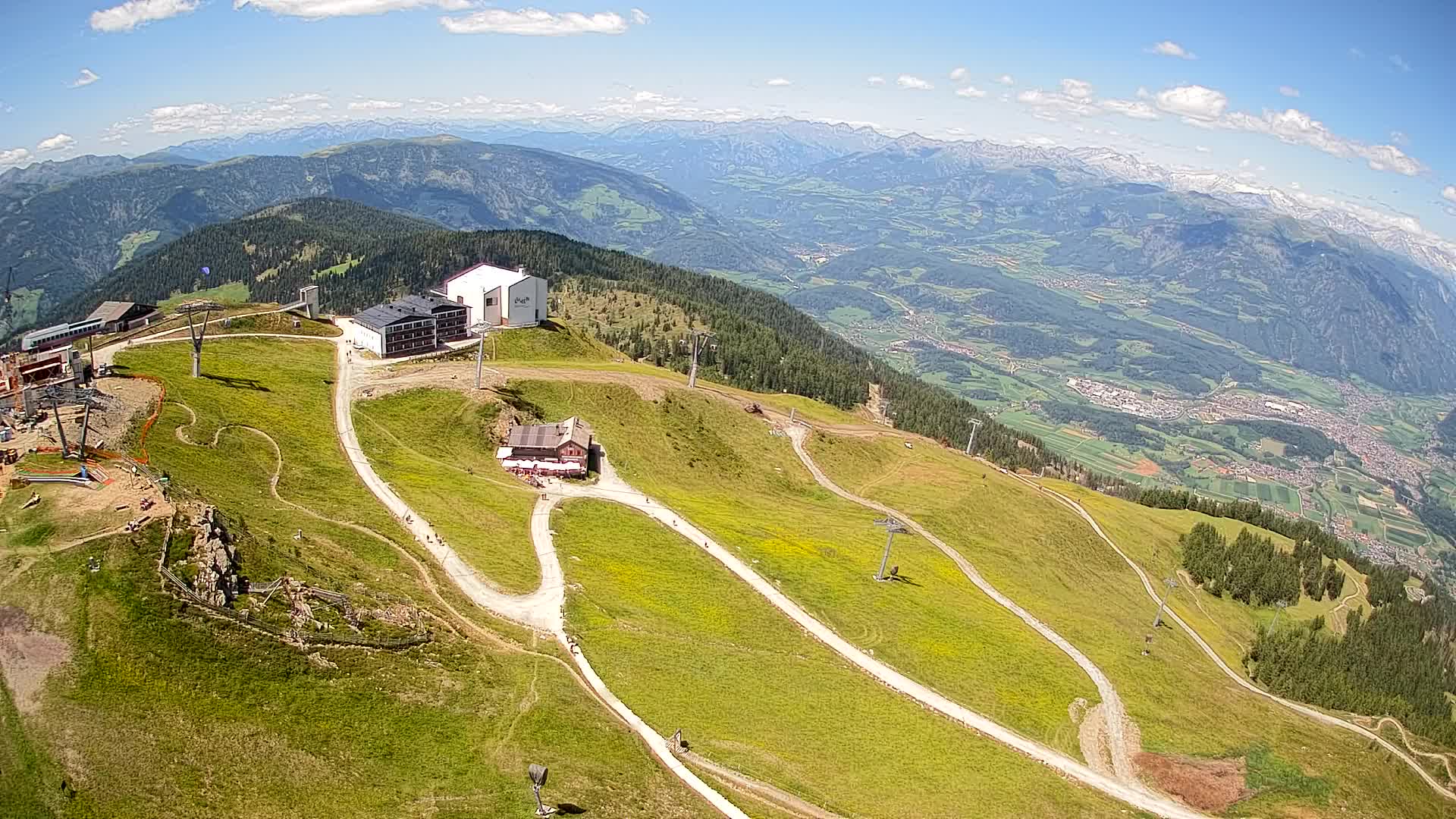 Skigebiet Kronplatz Gipfel | Blick auf Bruneck