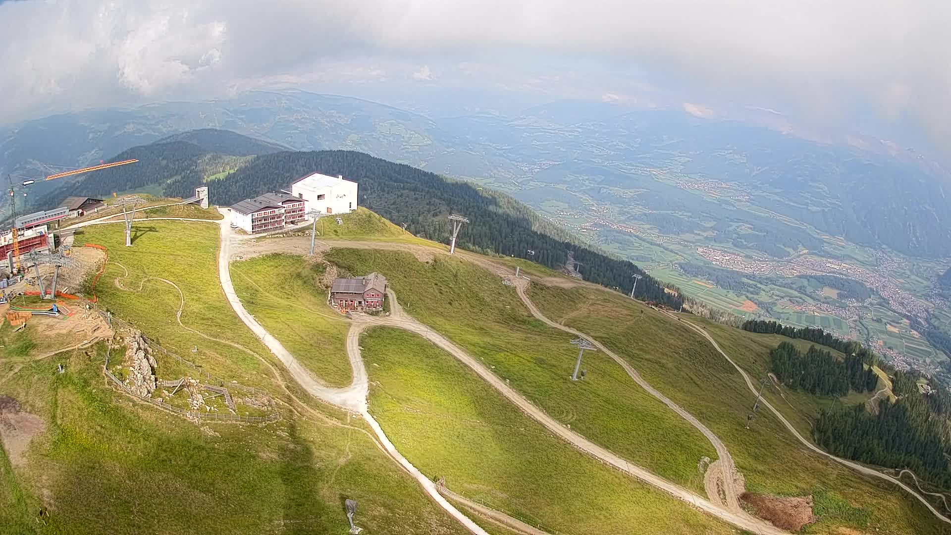 Skigebiet Kronplatz Gipfel | Blick auf Bruneck