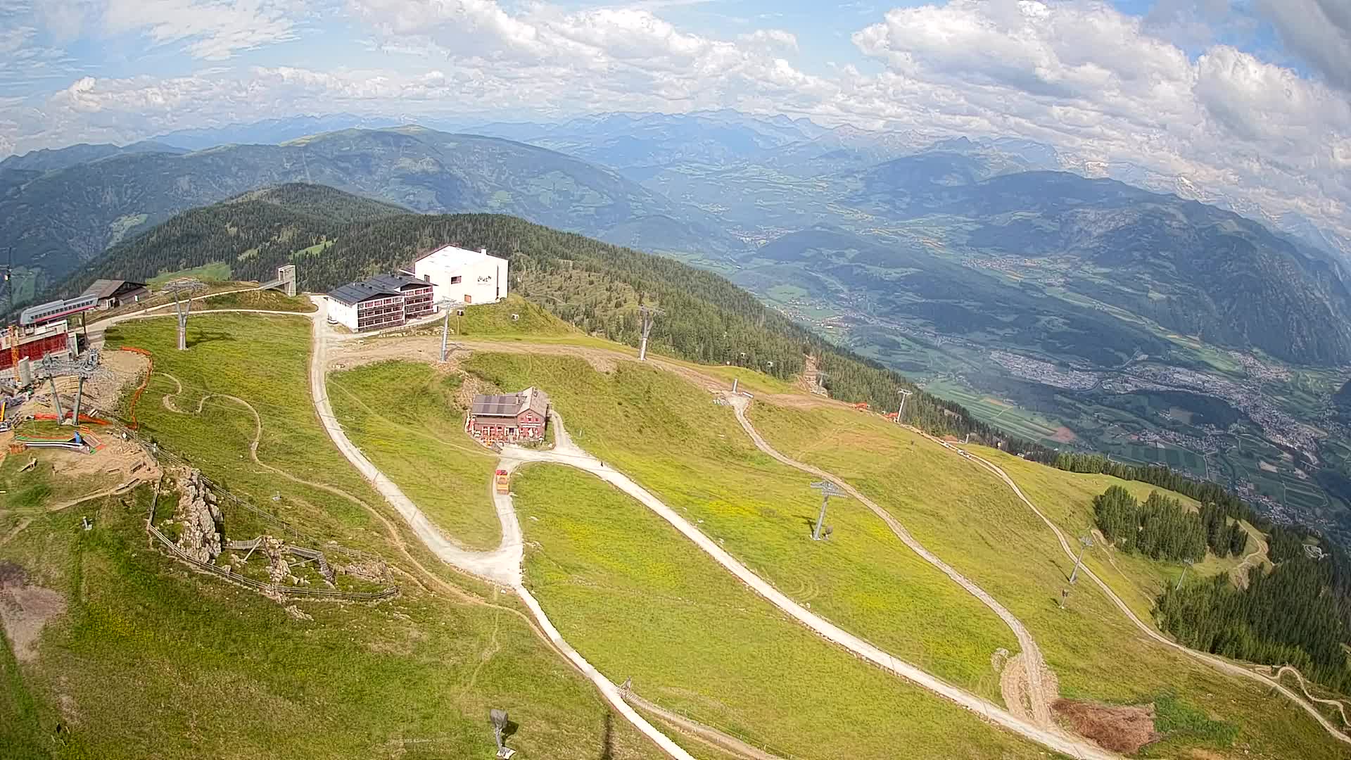 Skigebiet Kronplatz Gipfel | Blick auf Bruneck