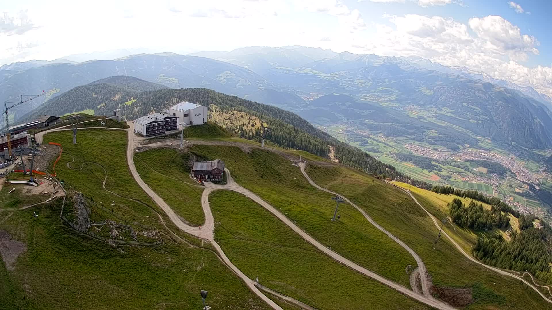 Skigebiet Kronplatz Gipfel | Blick auf Bruneck