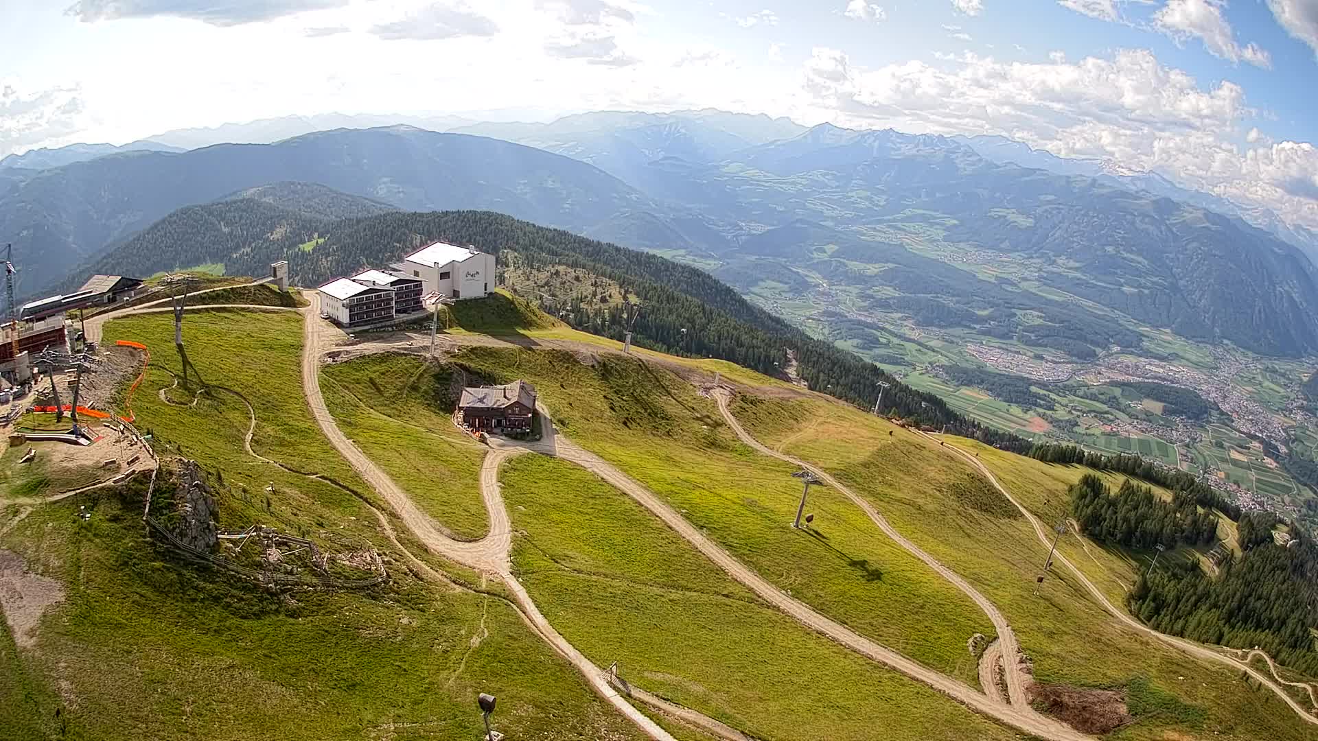 Skigebiet Kronplatz Gipfel | Blick auf Bruneck