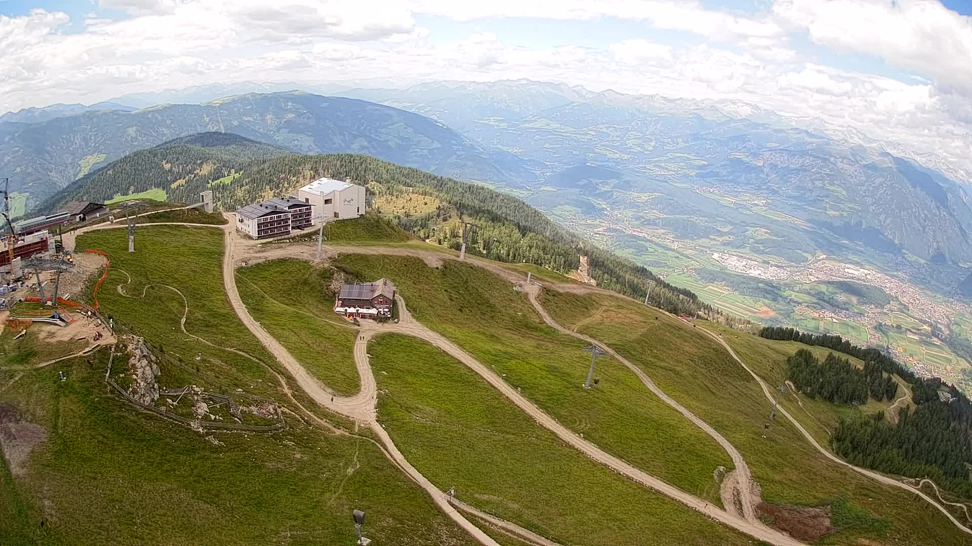 Skigebiet Kronplatz Gipfel | Blick auf Bruneck