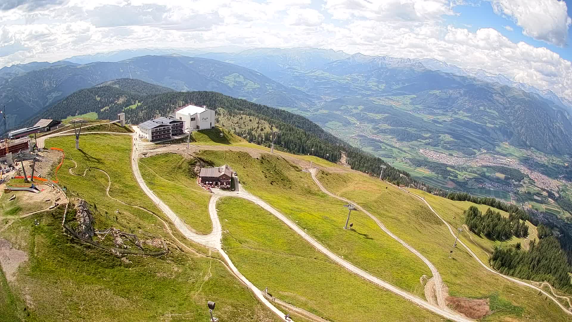 Skigebiet Kronplatz Gipfel | Blick auf Bruneck