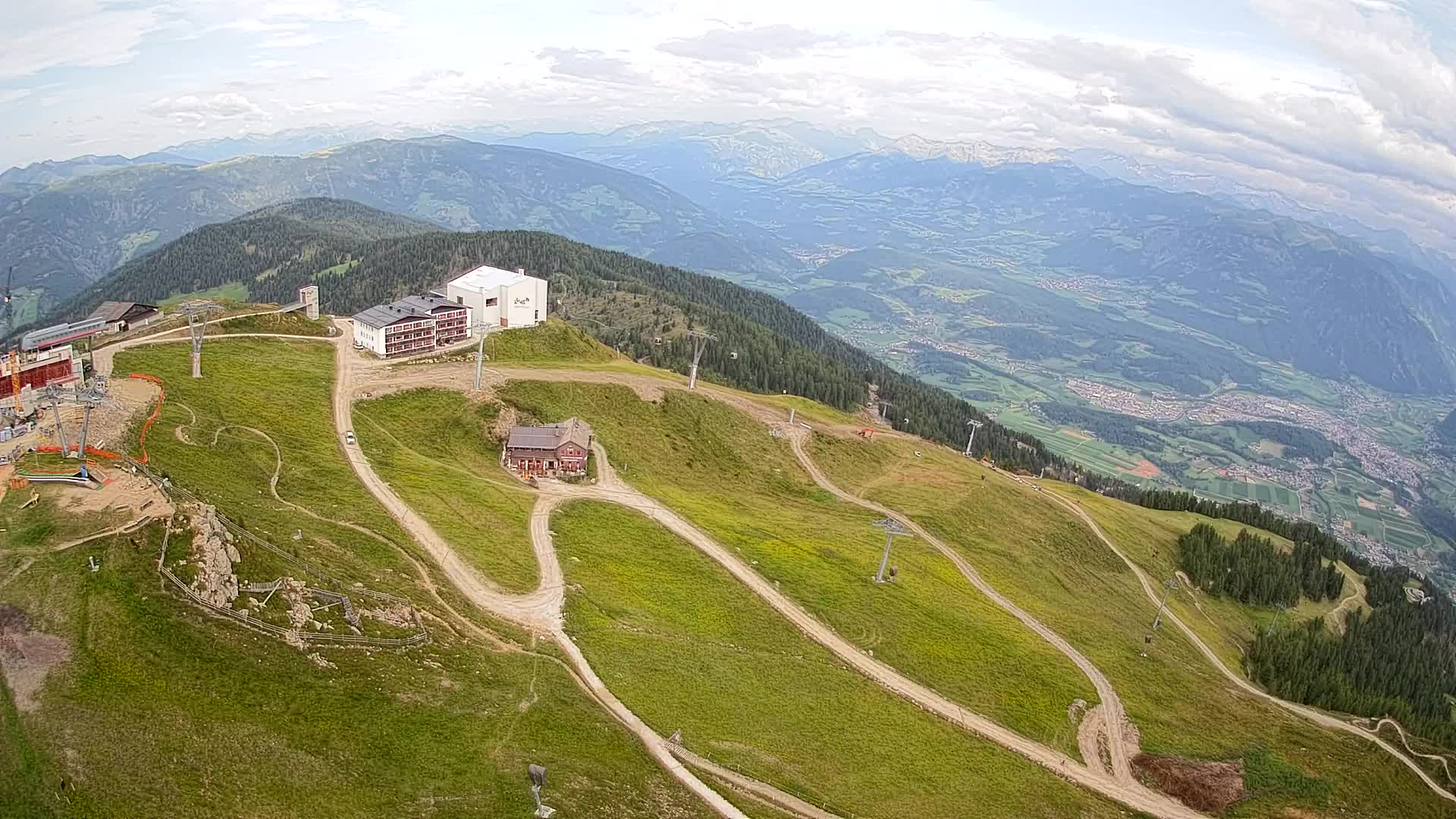 Skigebiet Kronplatz Gipfel | Blick auf Bruneck