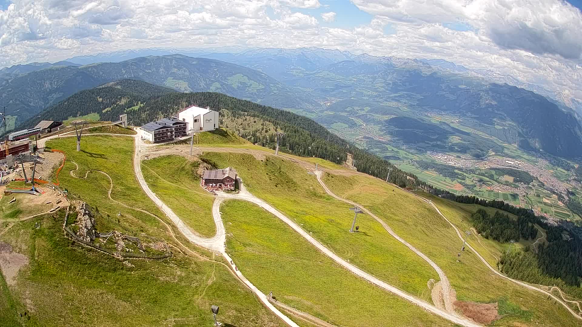 Skigebiet Kronplatz Gipfel | Blick auf Bruneck