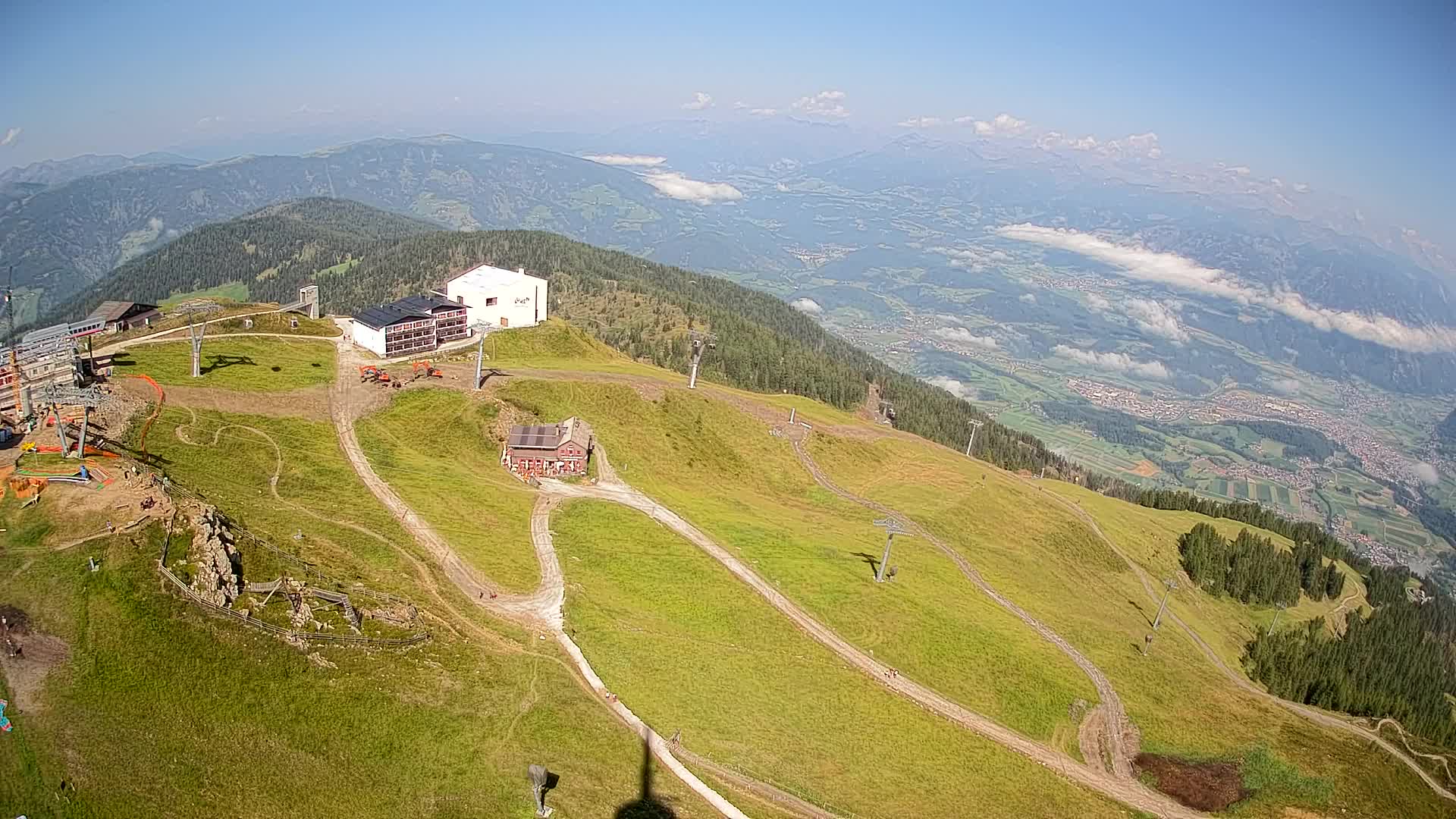 Skigebiet Kronplatz Gipfel | Blick auf Bruneck