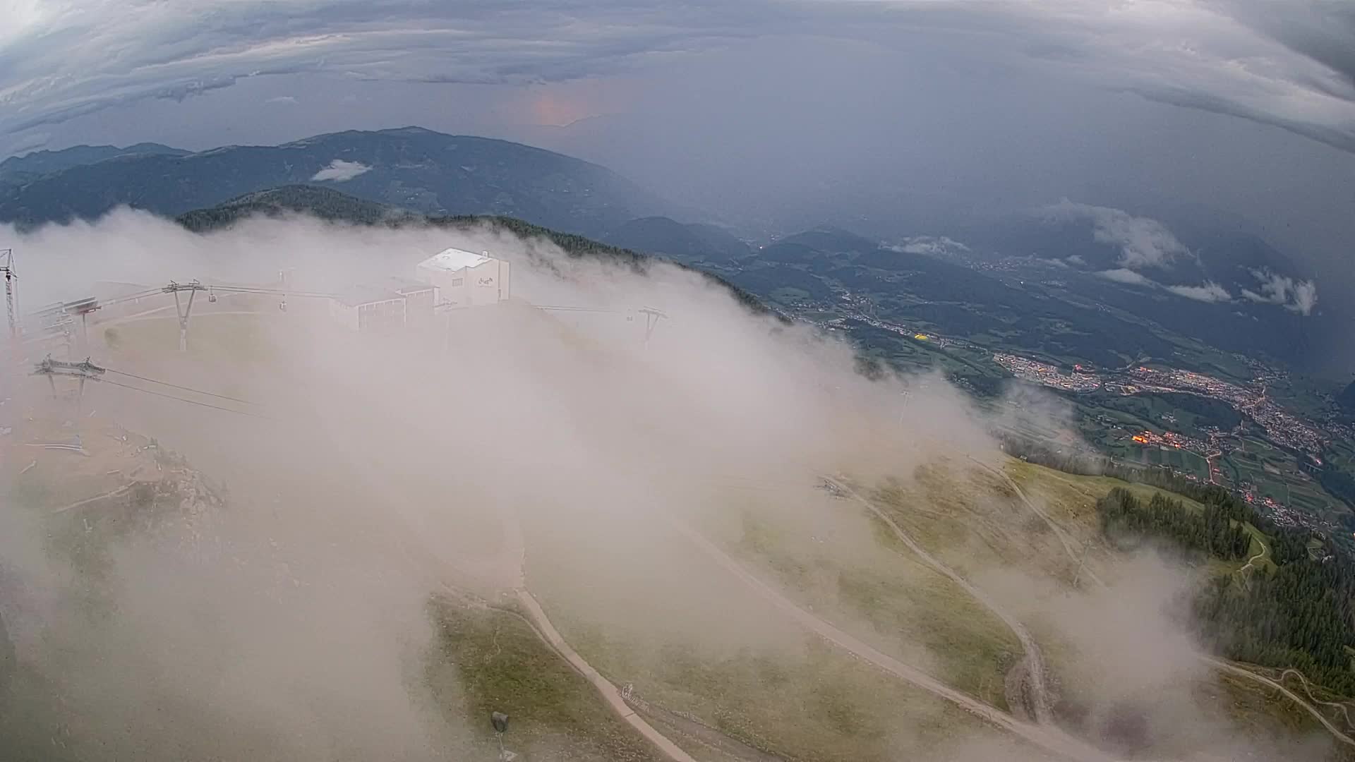 Kronplatz peak Ski resort | view to Bruneck