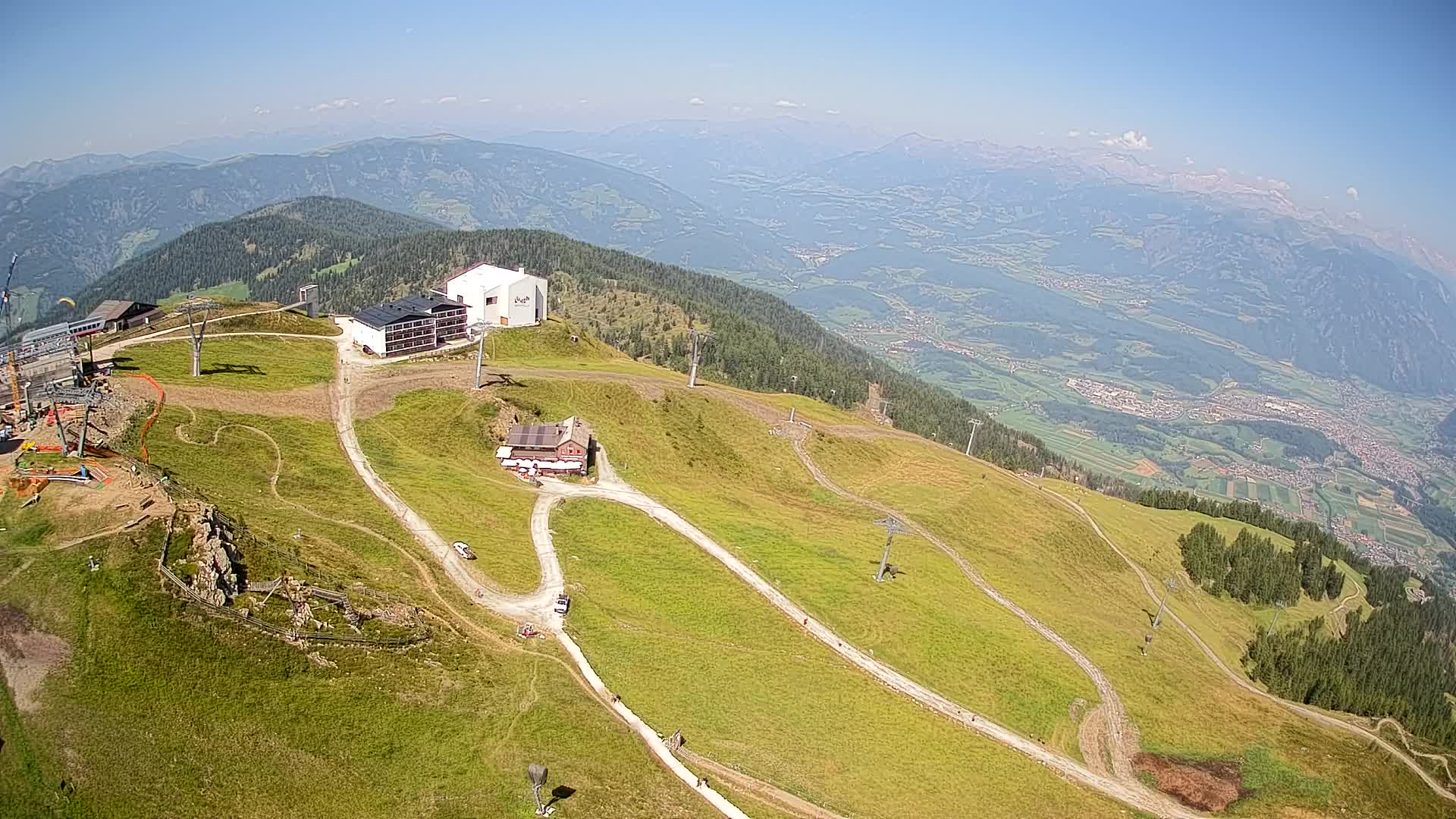 Skigebiet Kronplatz Gipfel | Blick auf Bruneck