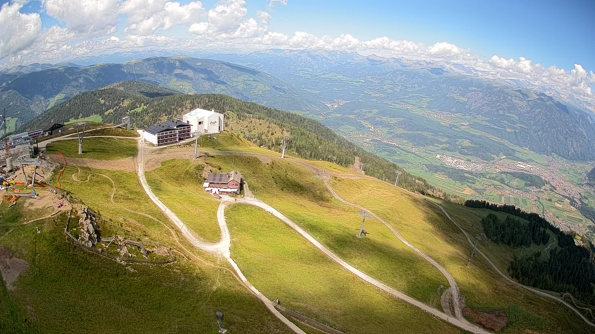 Skigebiet Kronplatz Gipfel | Blick auf Bruneck