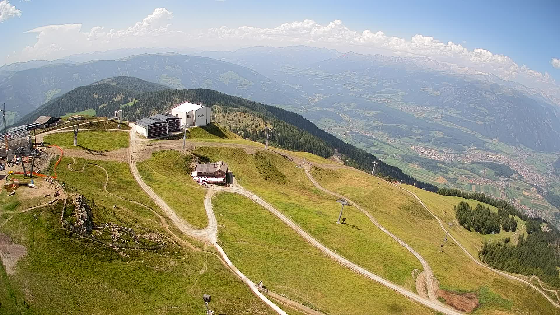 Skigebiet Kronplatz Gipfel | Blick auf Bruneck