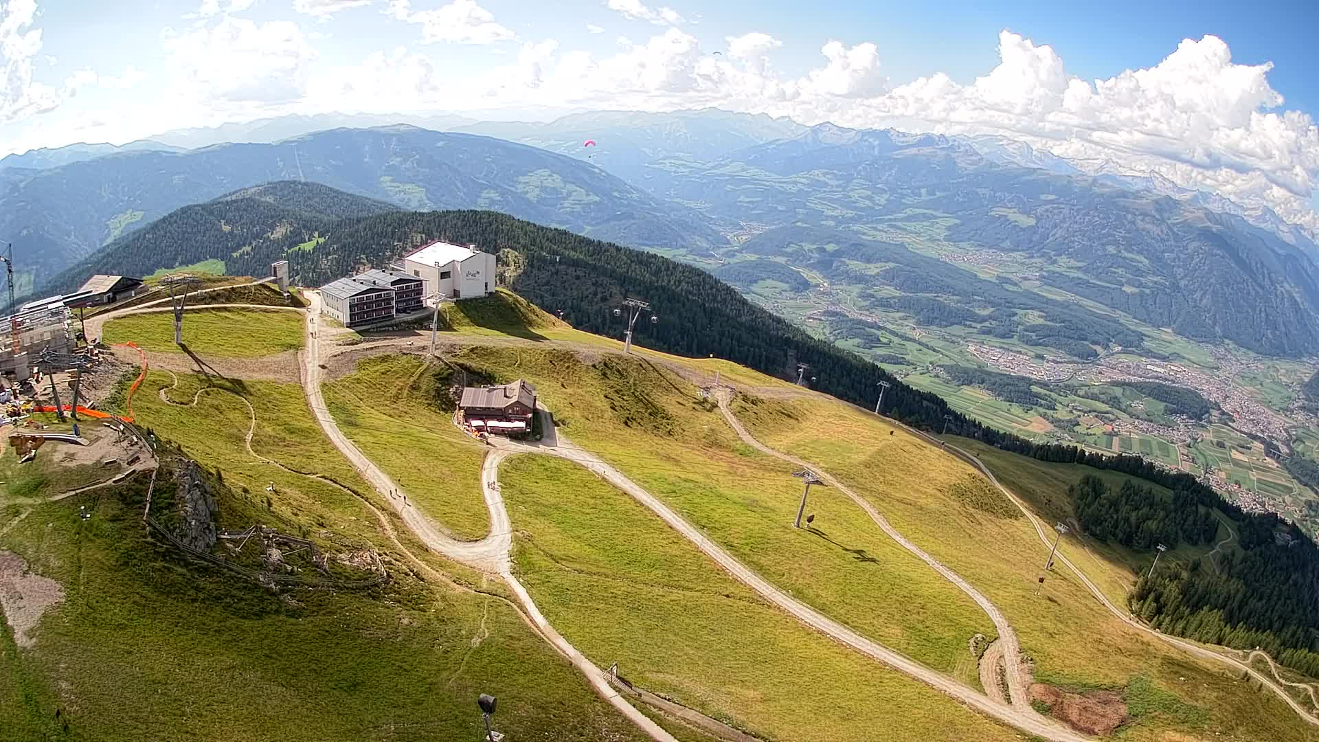 Skigebiet Kronplatz Gipfel | Blick auf Bruneck