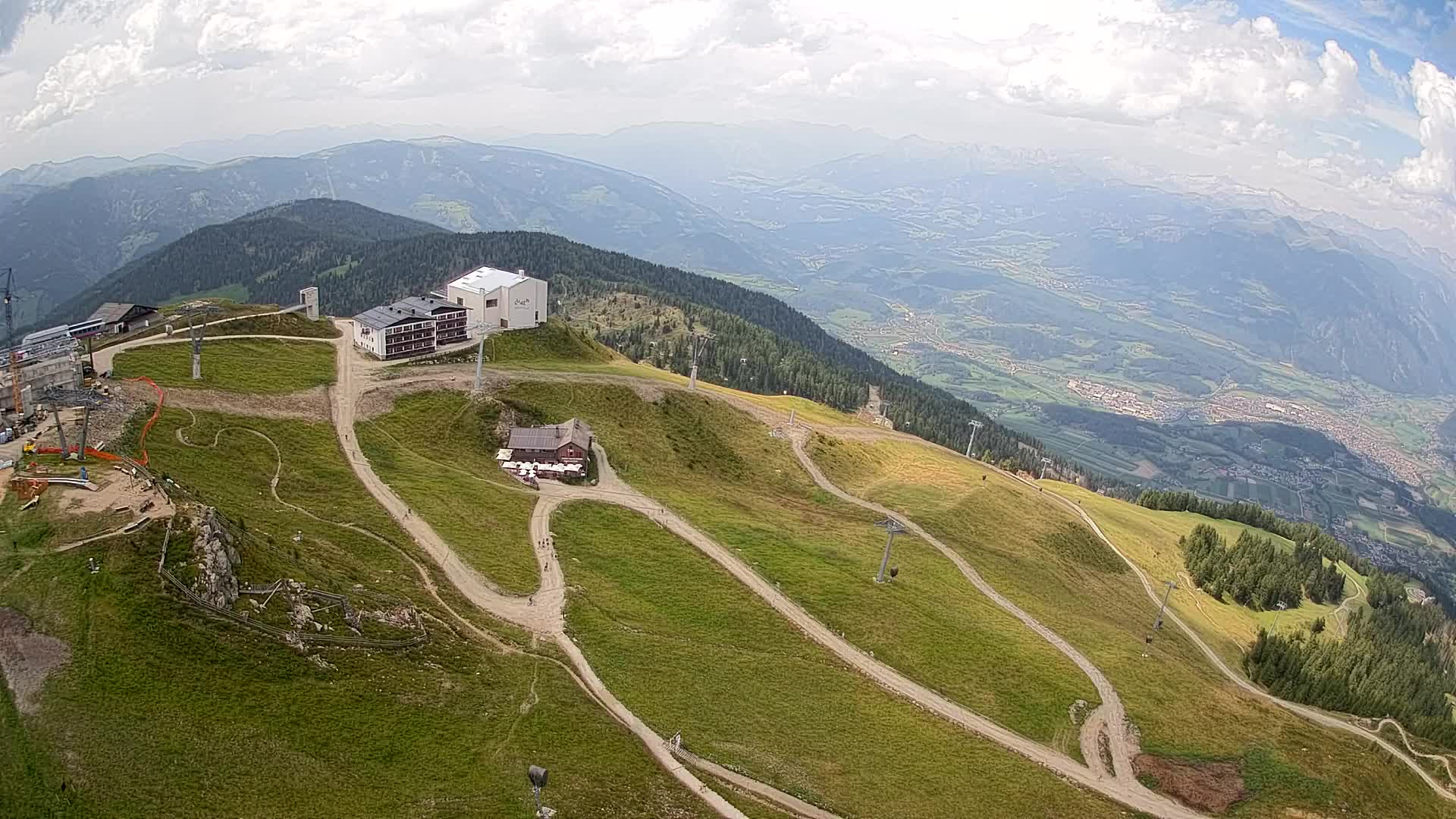 Station de ski Kronplatz sommet | vue sur Brunico