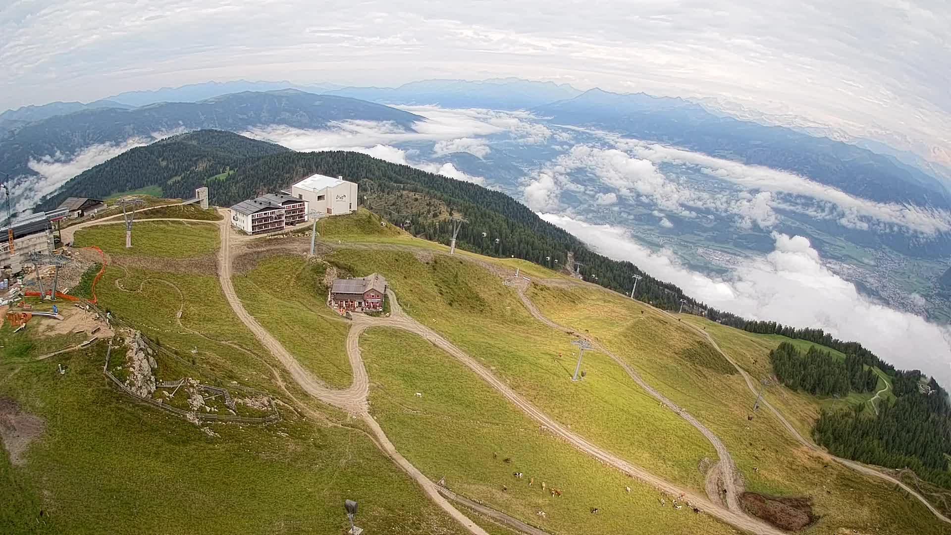 Kronplatz peak Ski resort | view to Bruneck