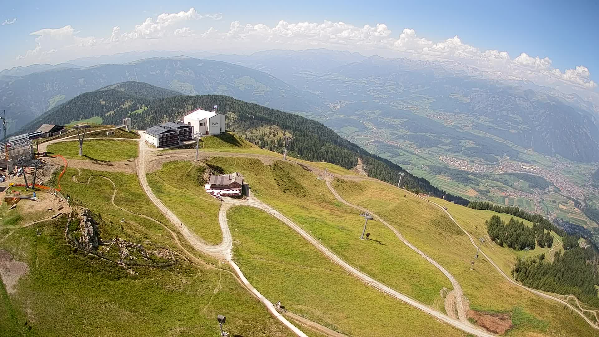 Skigebiet Kronplatz Gipfel | Blick auf Bruneck