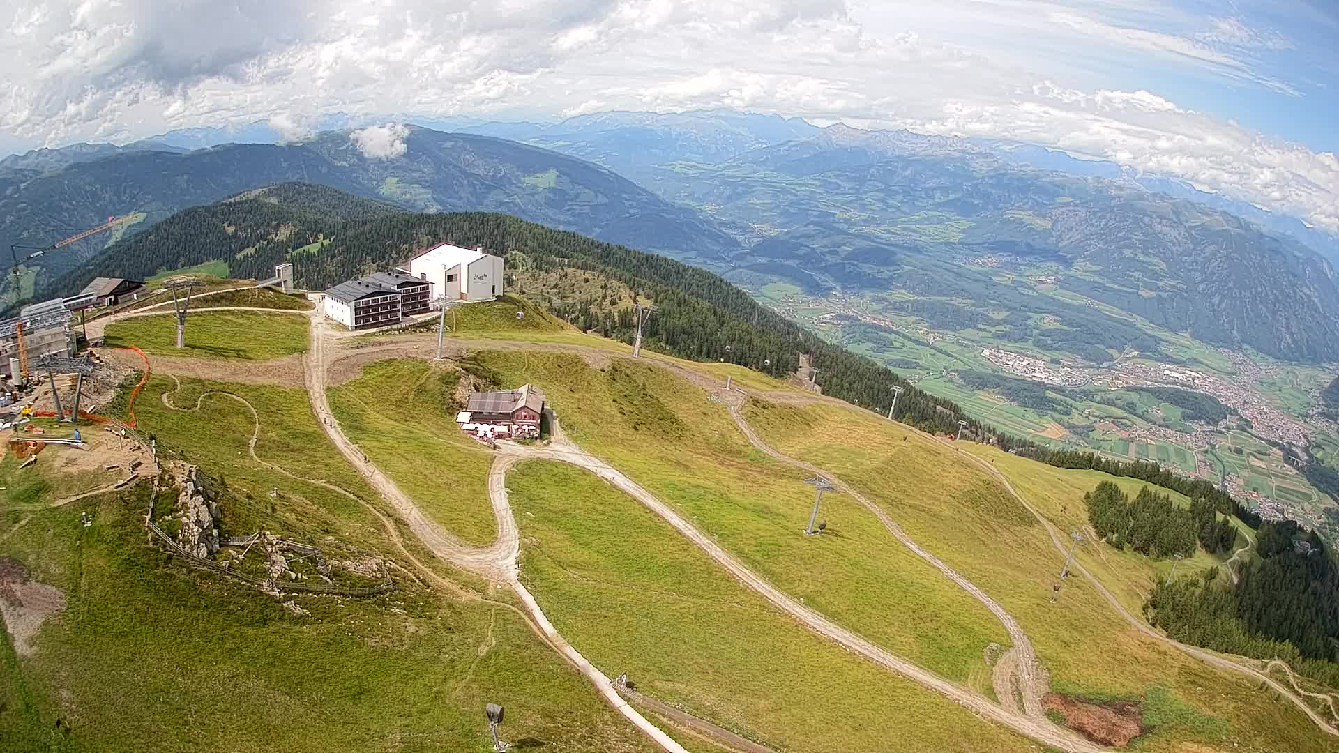 Station de ski Kronplatz sommet | vue sur Brunico