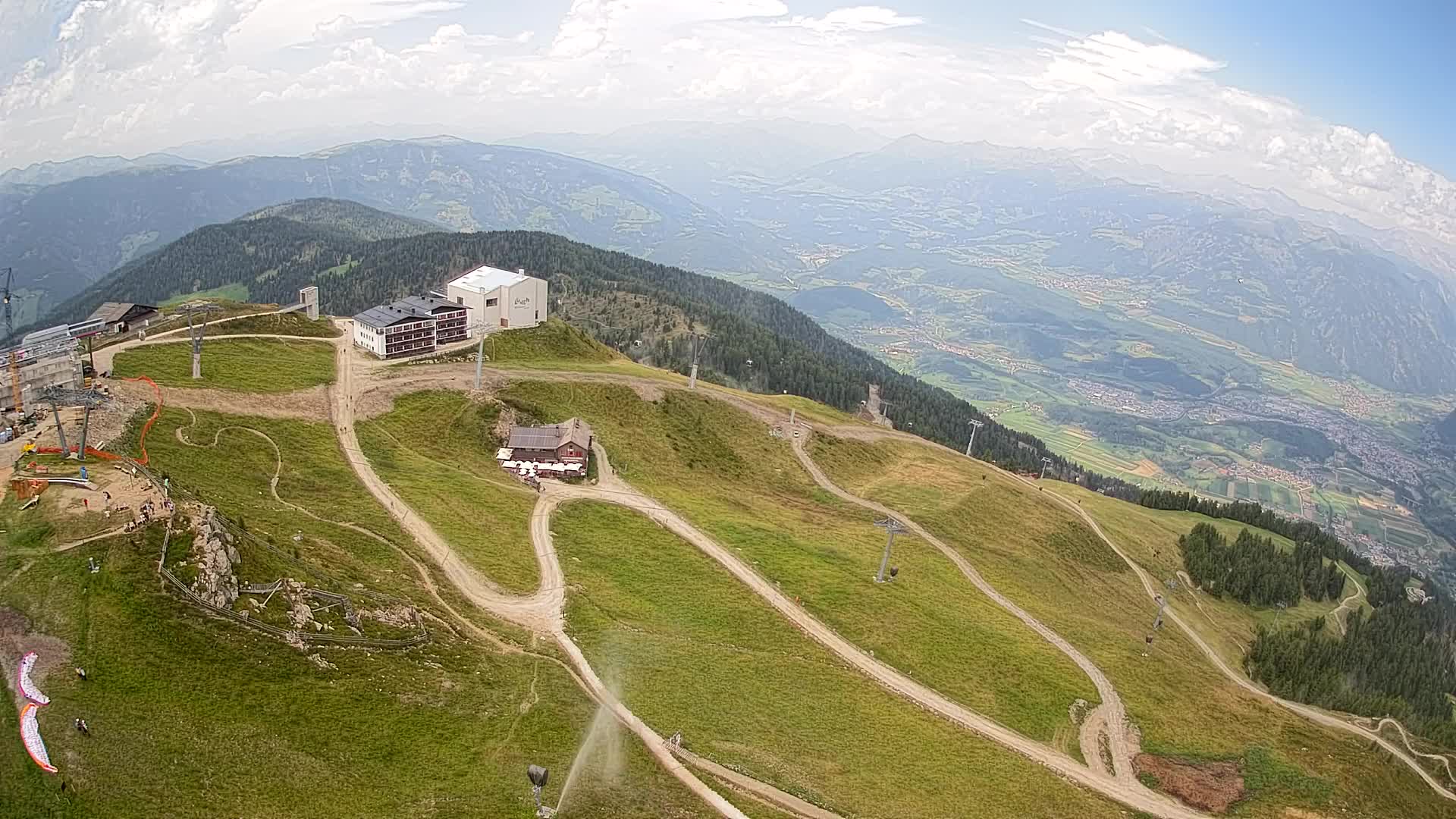 Station de ski Kronplatz sommet | vue sur Brunico