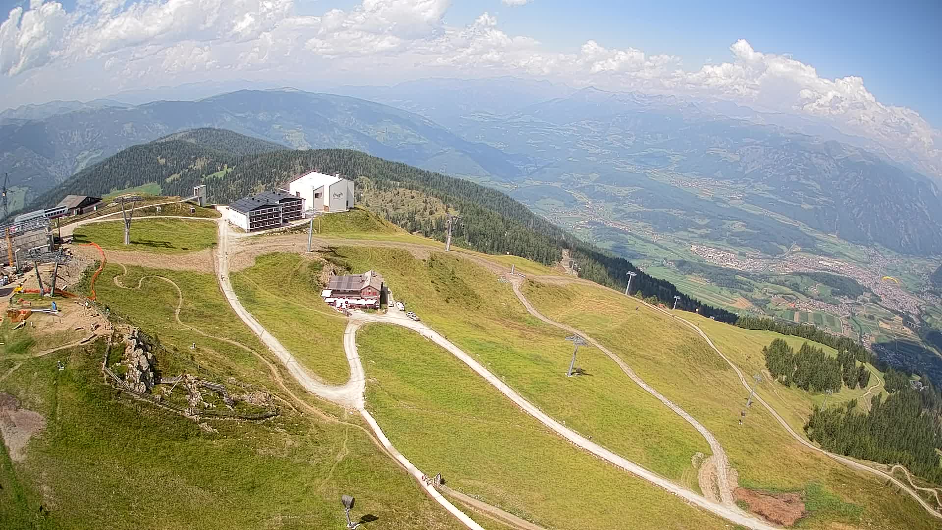 Skigebiet Kronplatz Gipfel | Blick auf Bruneck