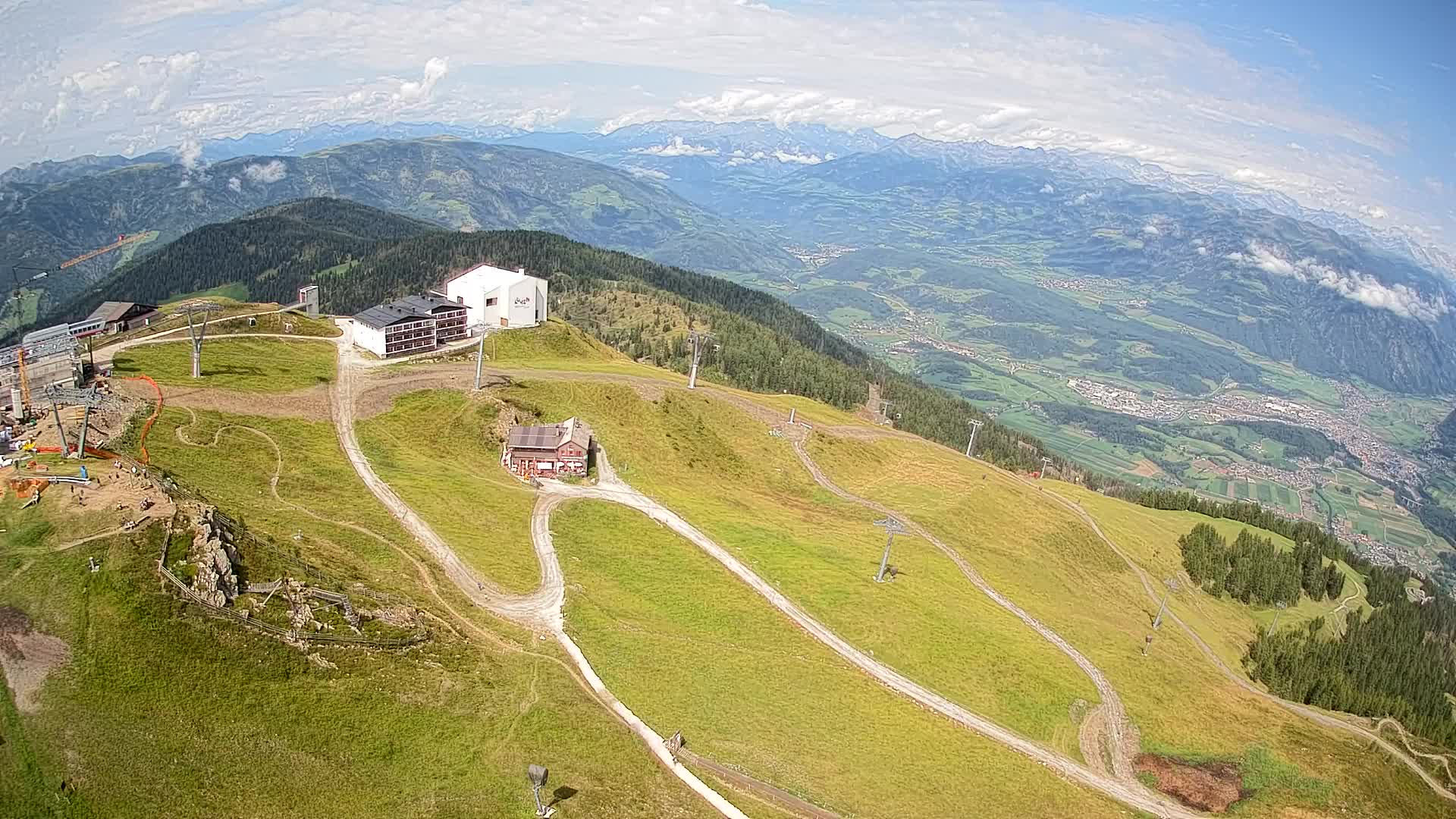 Skigebiet Kronplatz Gipfel | Blick auf Bruneck