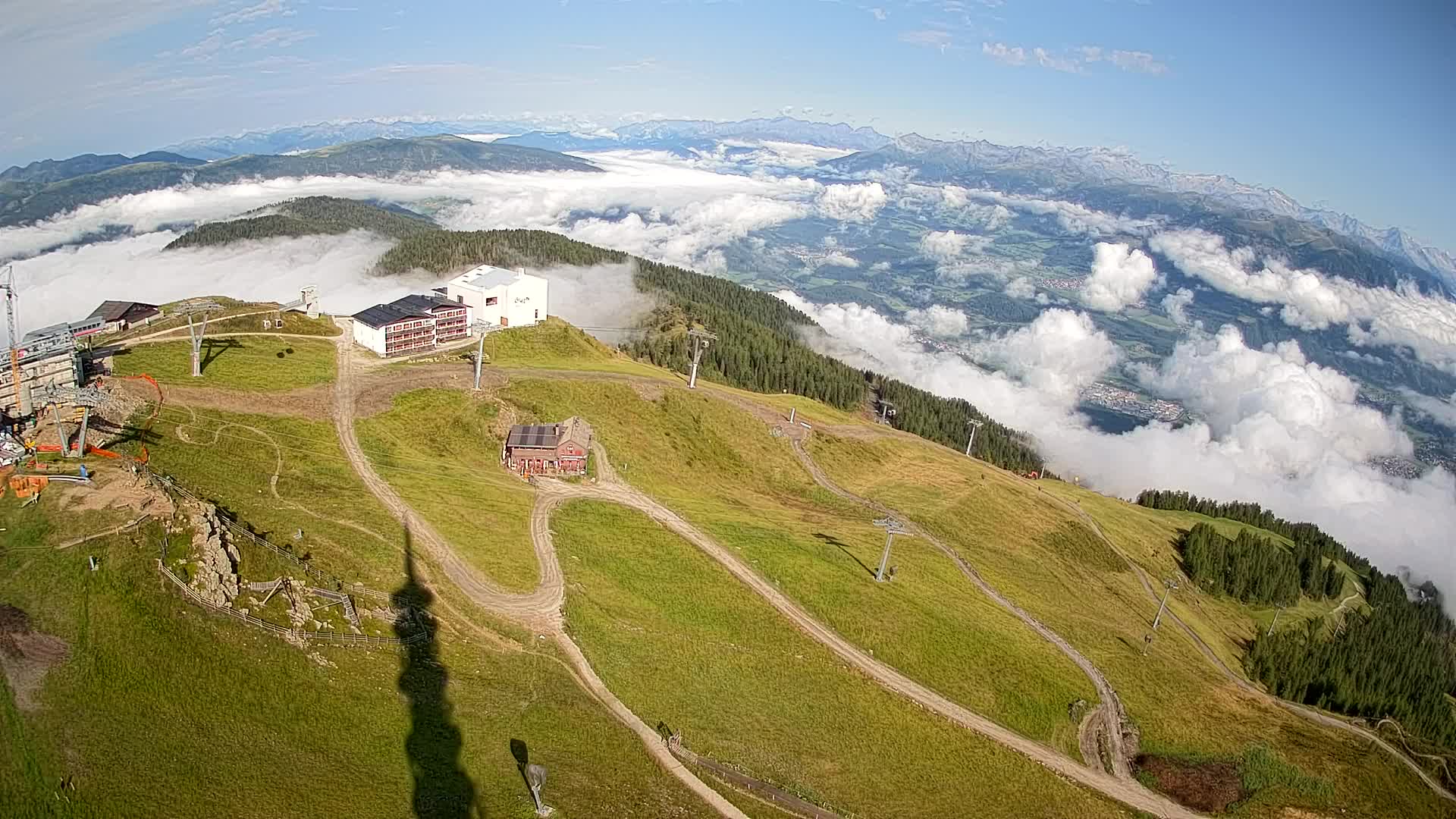 Skigebiet Kronplatz Gipfel | Blick auf Bruneck