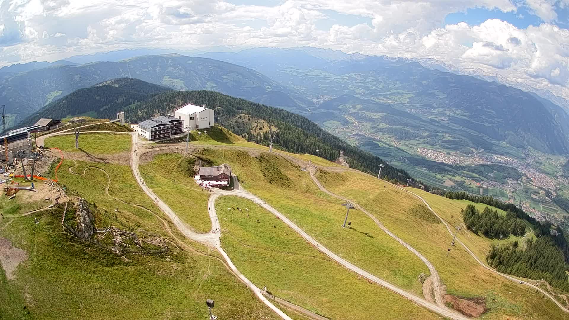Skigebiet Kronplatz Gipfel | Blick auf Bruneck