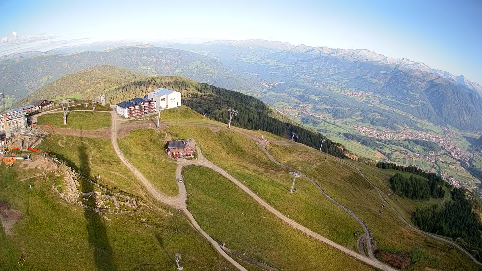 Skigebiet Kronplatz Gipfel | Blick auf Bruneck