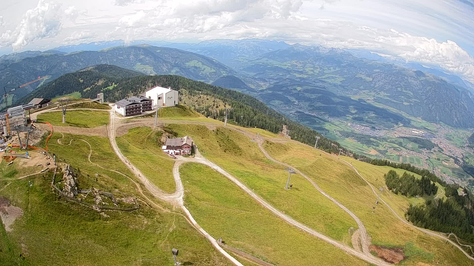 Station de ski Kronplatz sommet | vue sur Brunico