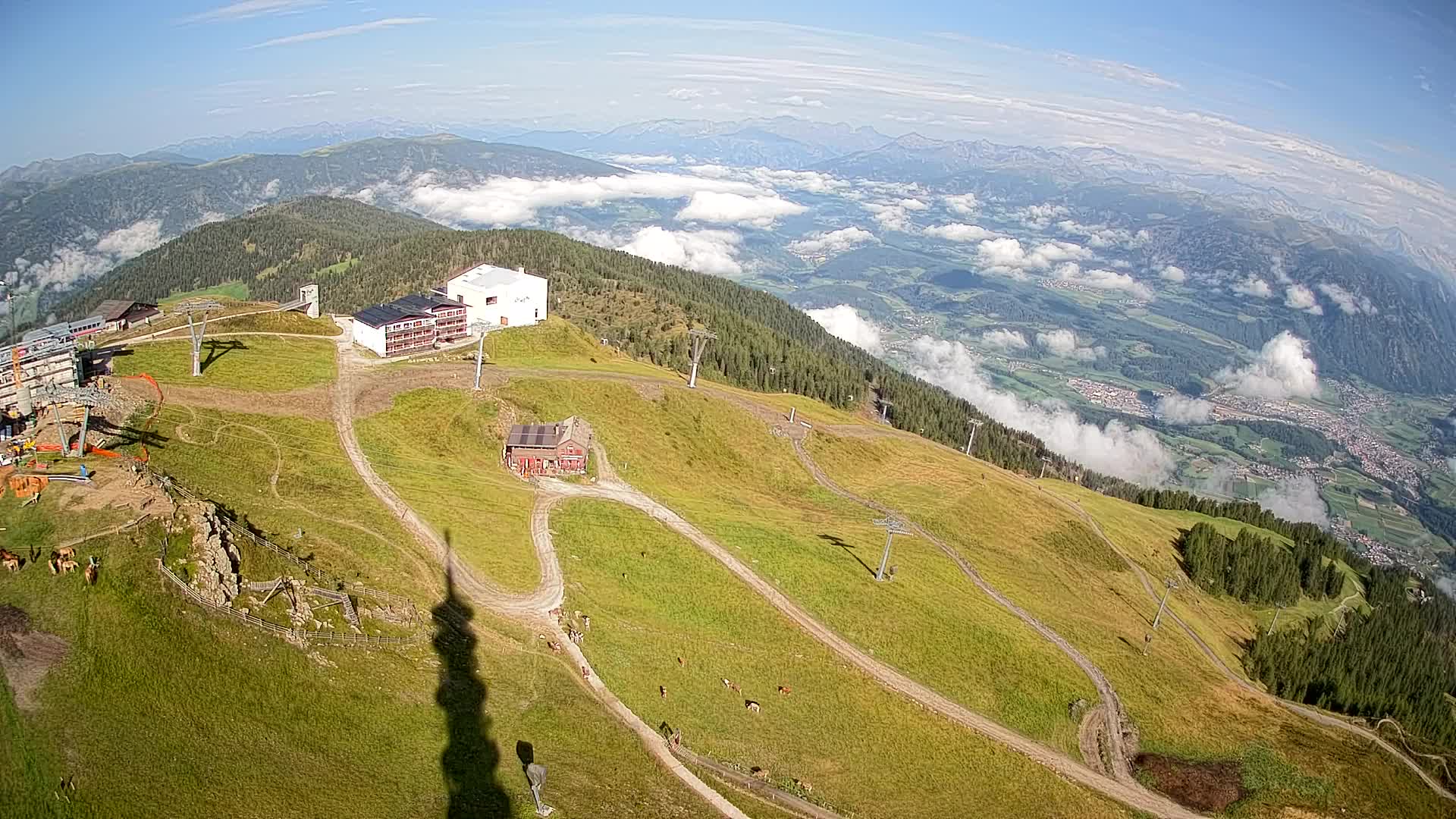Kronplatz peak Ski resort | view to Bruneck