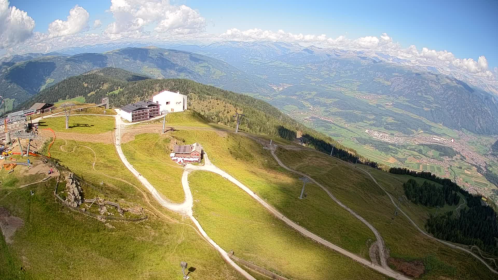 Skigebiet Kronplatz Gipfel | Blick auf Bruneck