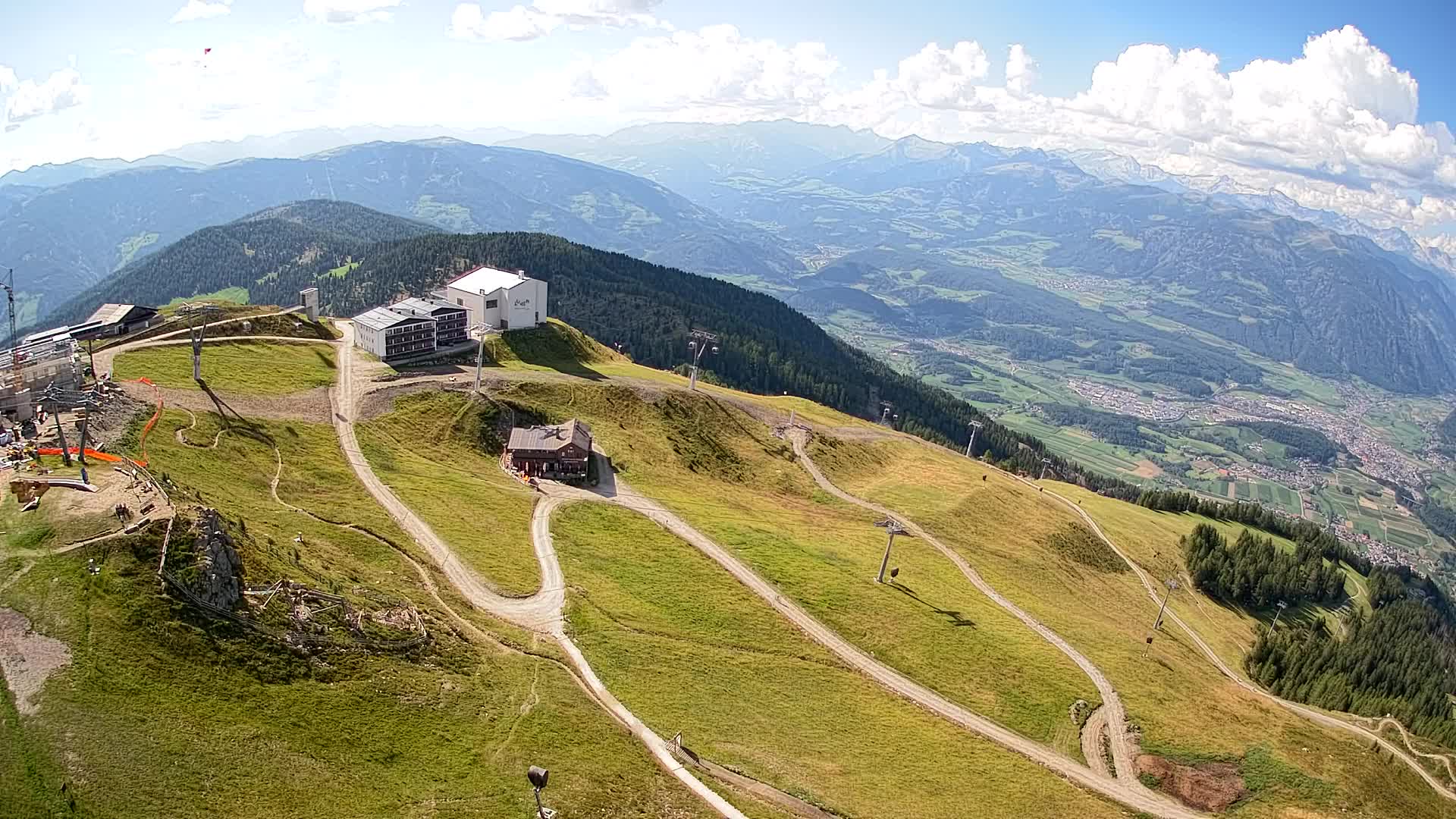 Skigebiet Kronplatz Gipfel | Blick auf Bruneck