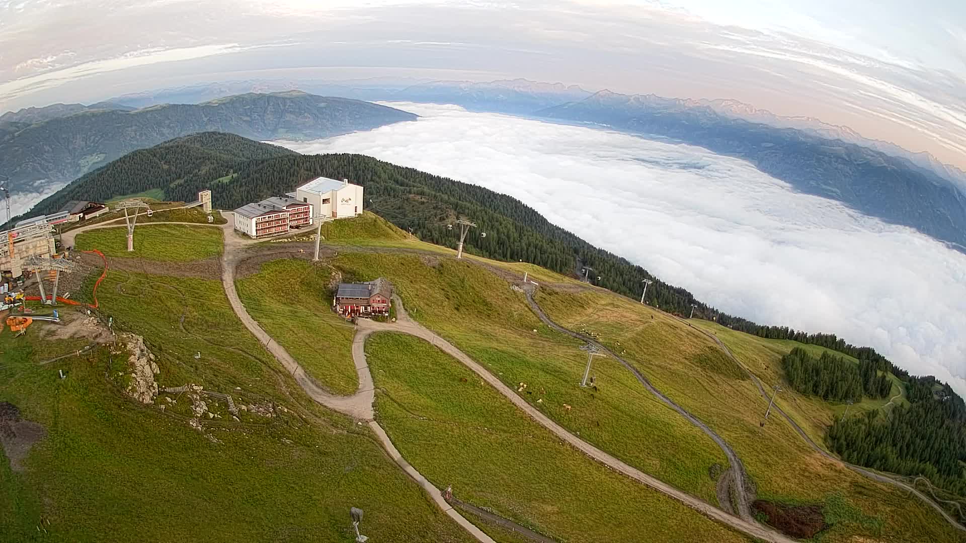 Kronplatz peak Ski resort | view to Bruneck