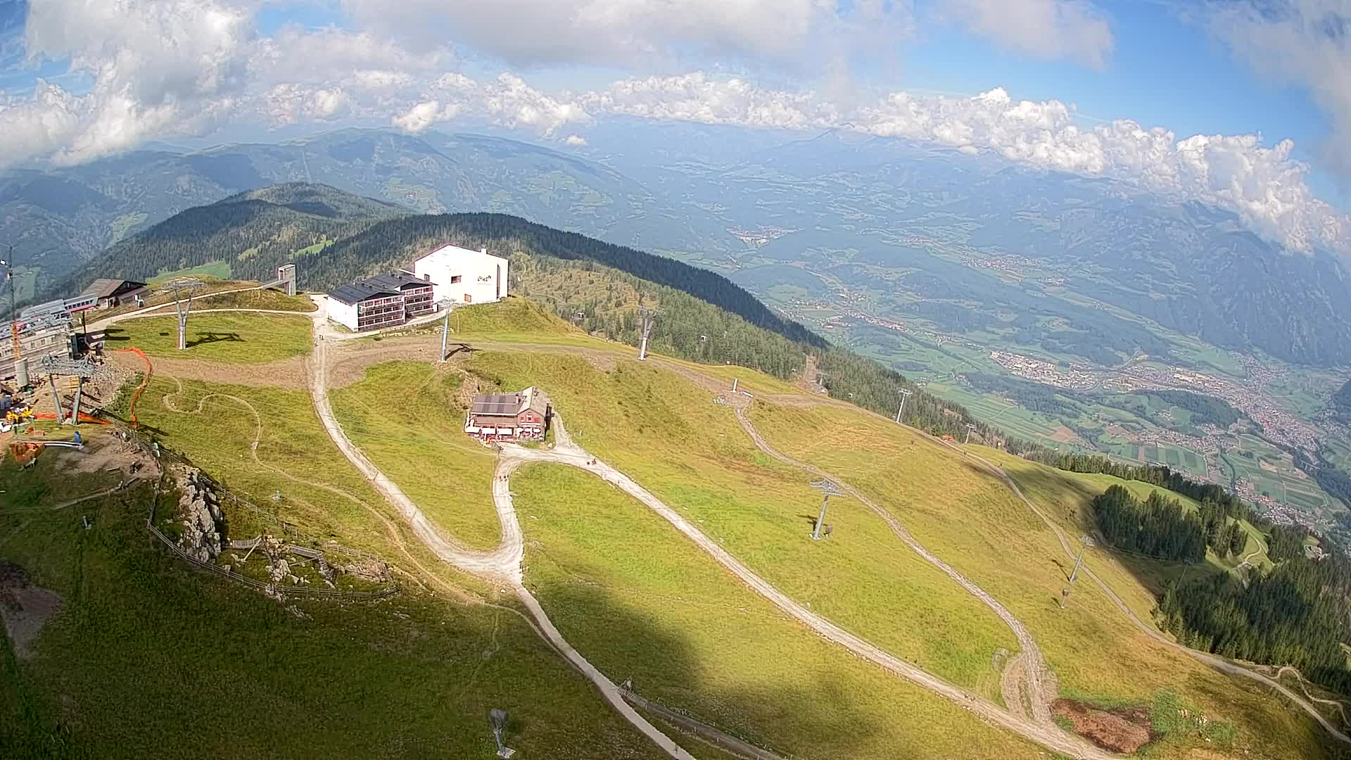 Skigebiet Kronplatz Gipfel | Blick auf Bruneck