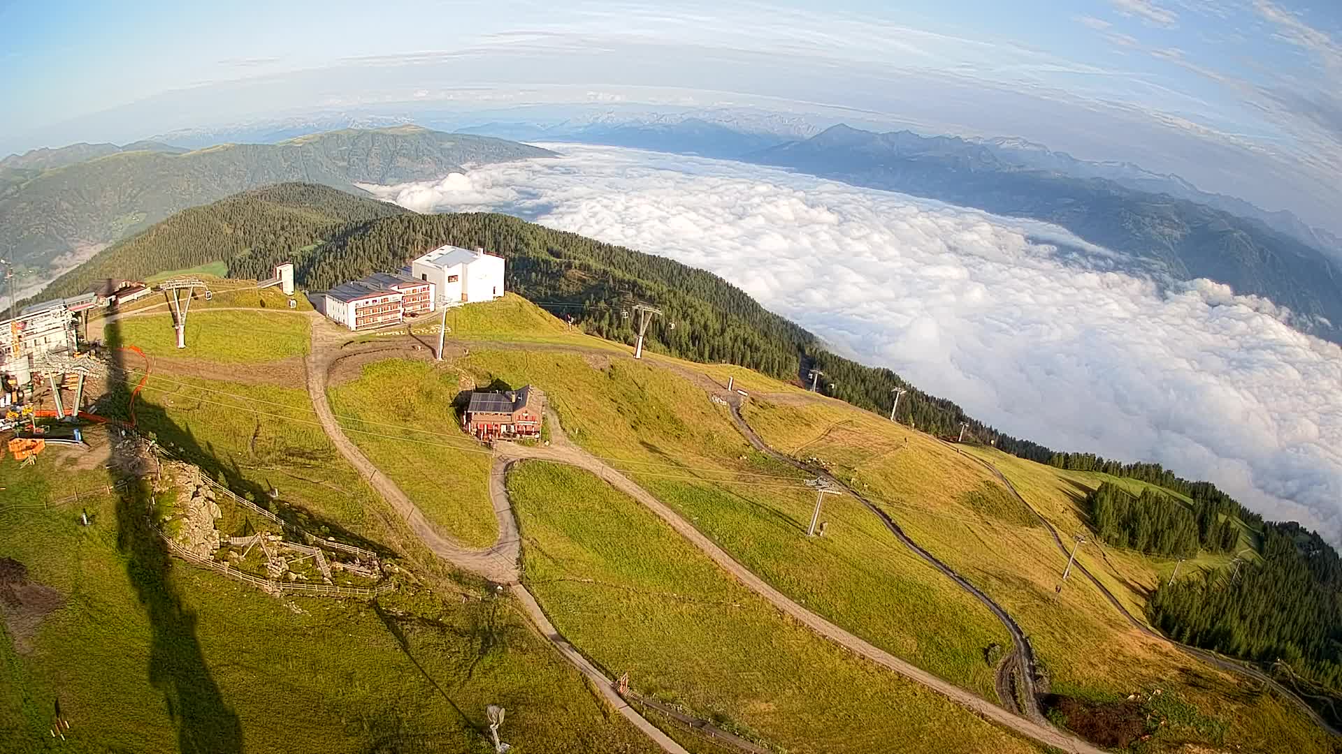 Skigebiet Kronplatz Gipfel | Blick auf Bruneck