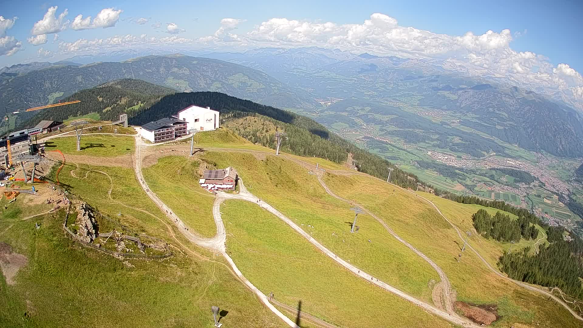 Skigebiet Kronplatz Gipfel | Blick auf Bruneck
