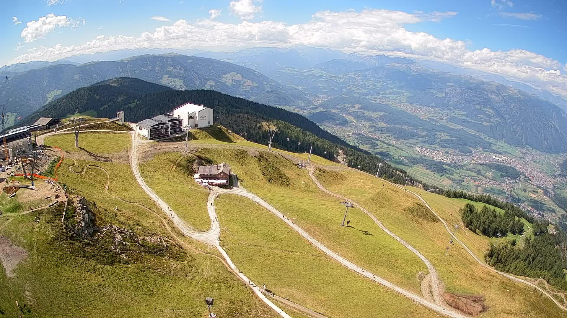 Skigebiet Kronplatz Gipfel | Blick auf Bruneck